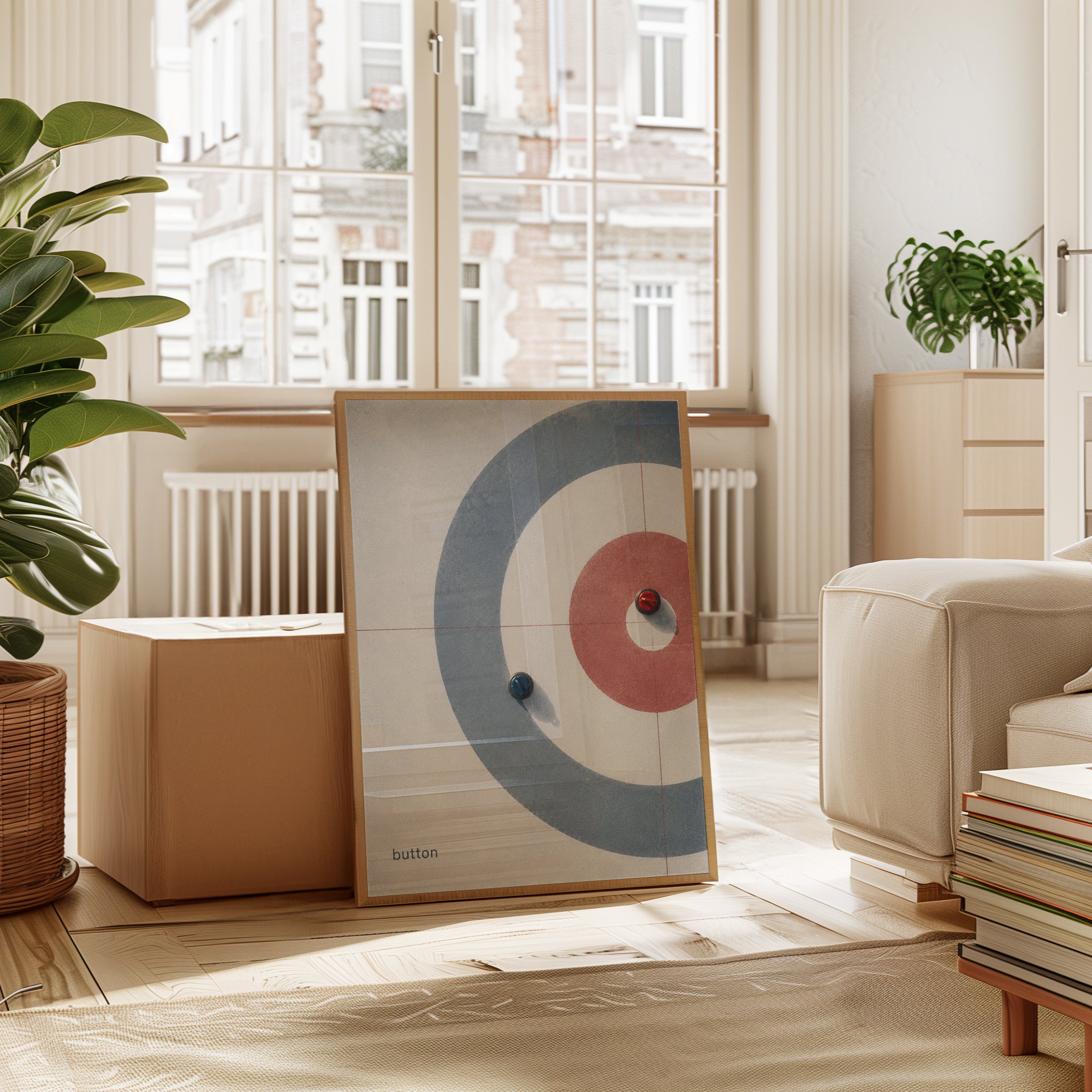 Curling Wall Art – Minimalist Sports Print - interior