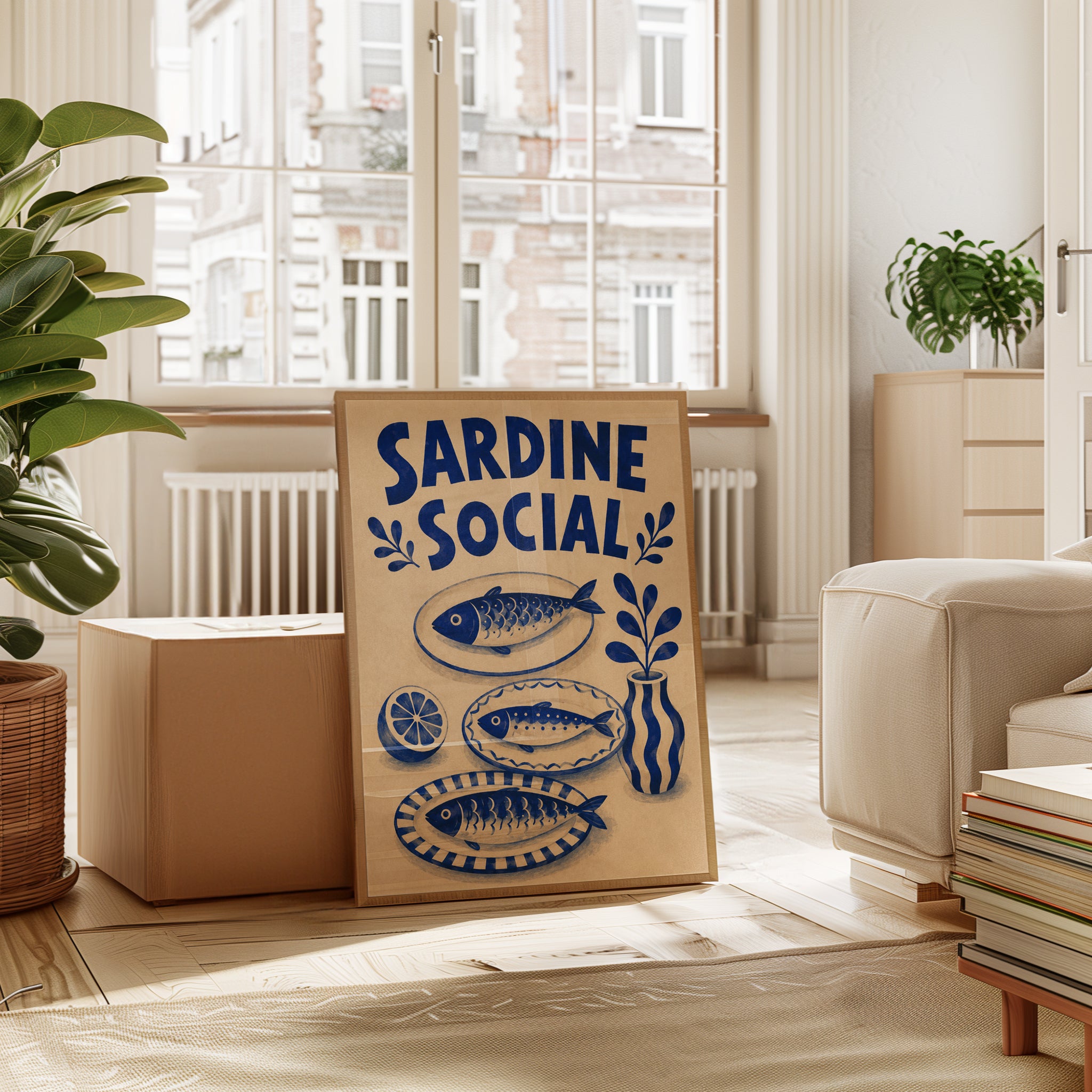 Kitchen Wall Art – Sardine Print - interior