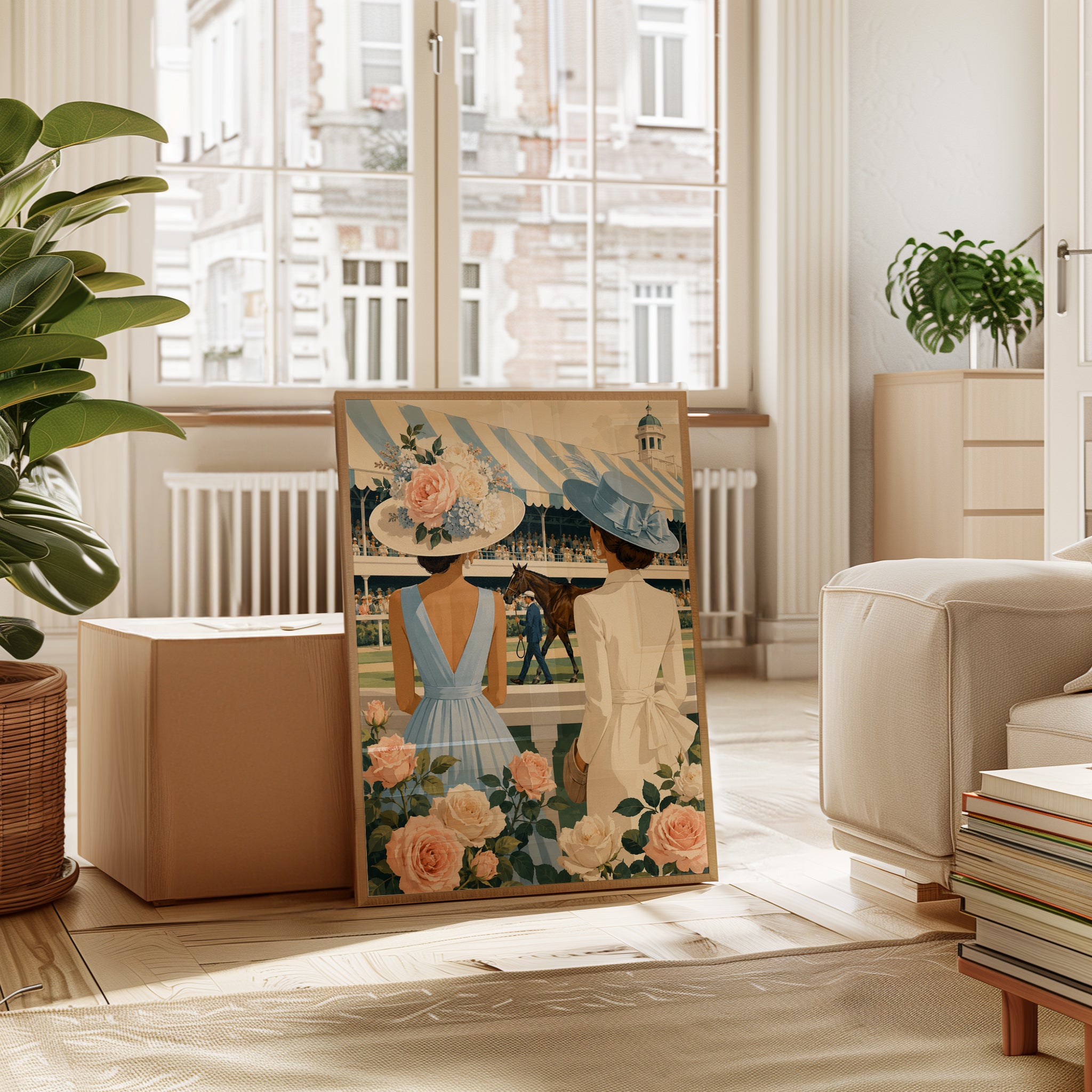 Kentucky Derby Wall Art: Elegant Floral Hats - interior