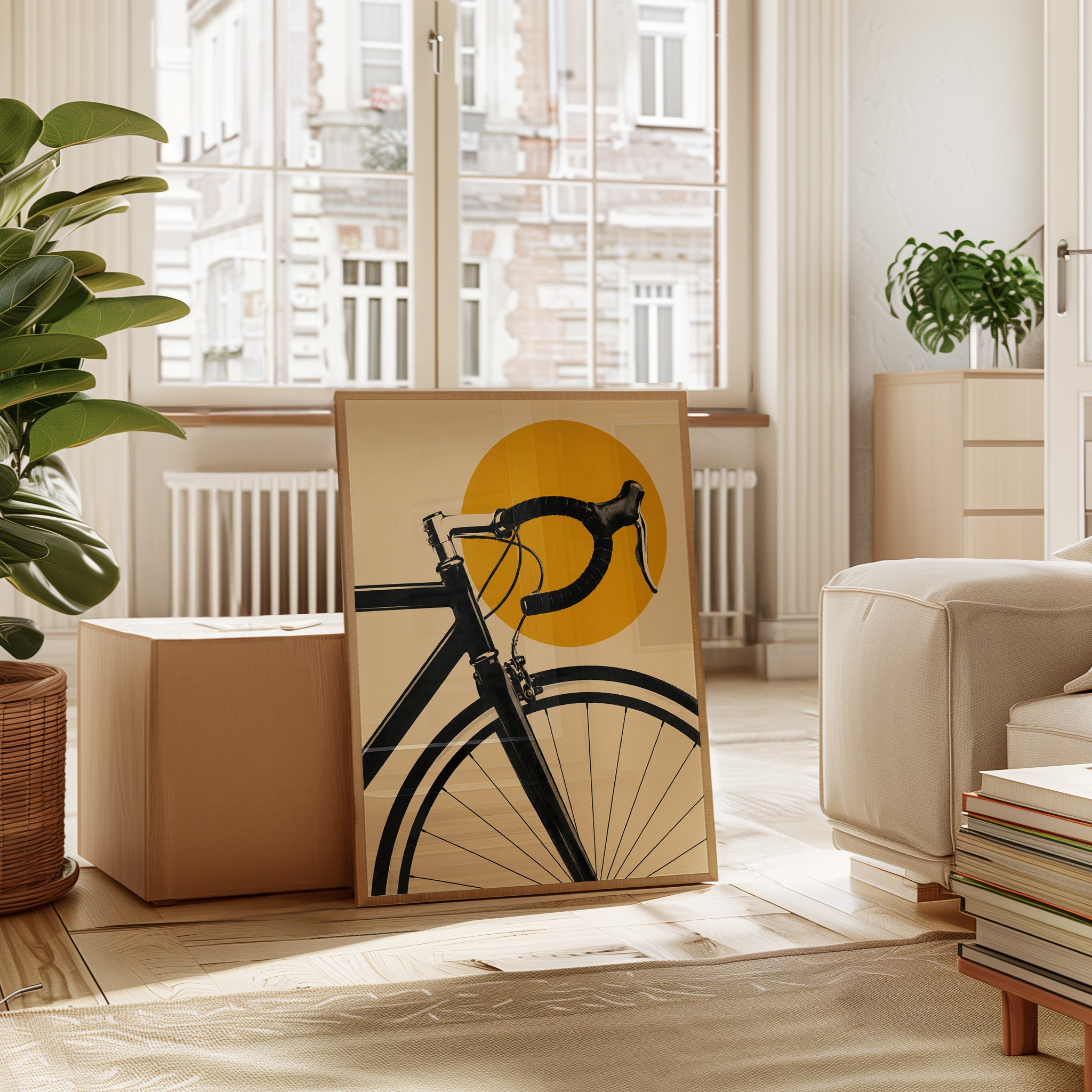 Cycling Wall Art – Vintage Bicycle Print - interior