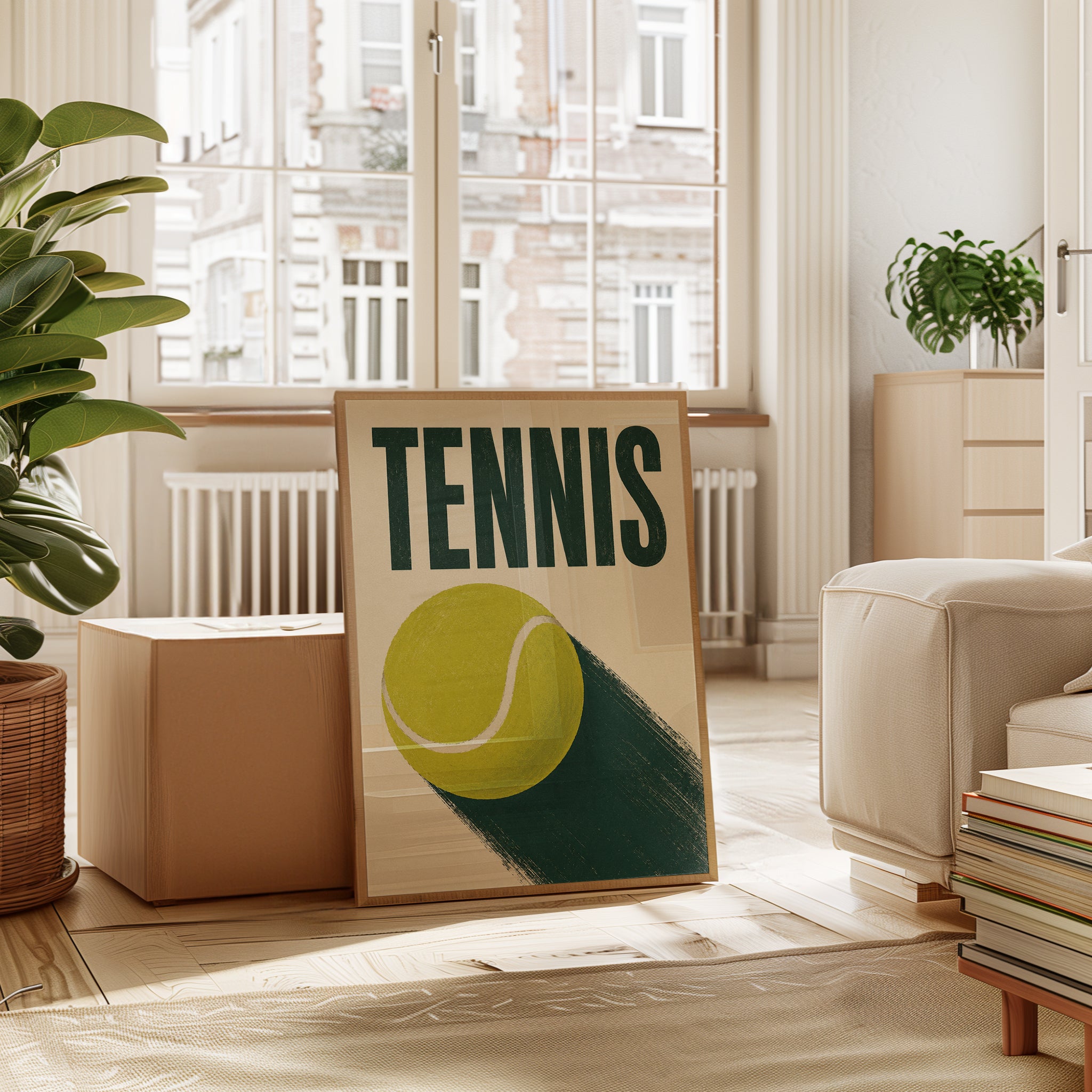 Tennis Wall Art – Retro Sports Poster - interior