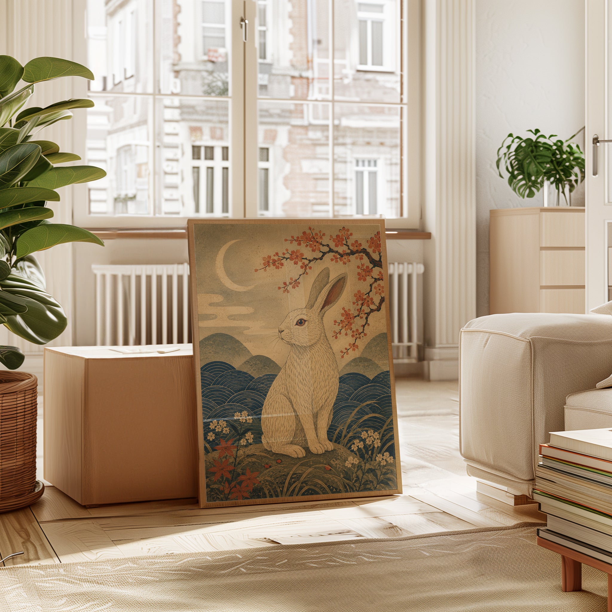 Japanese Rabbit Print - interior
