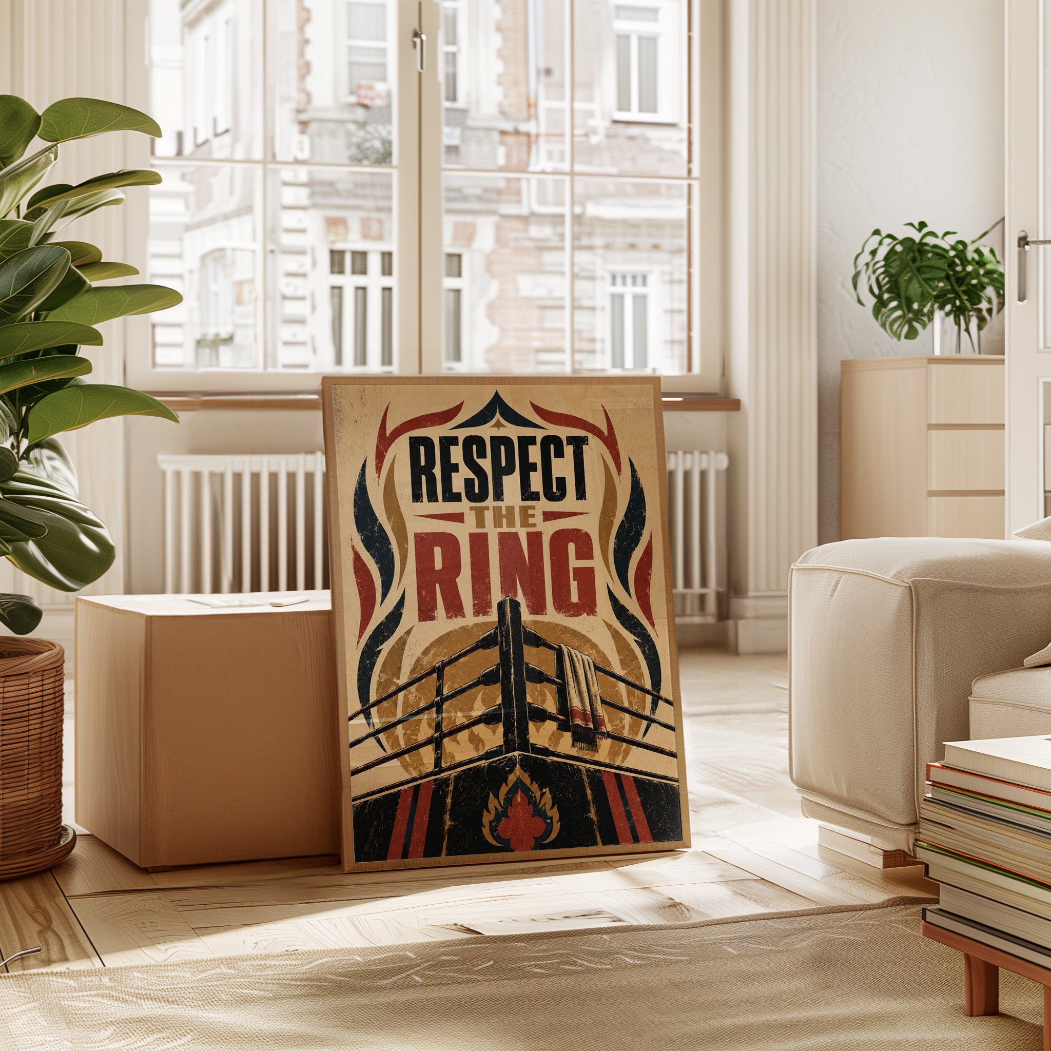 Vintage Boxing Ring Poster - interior