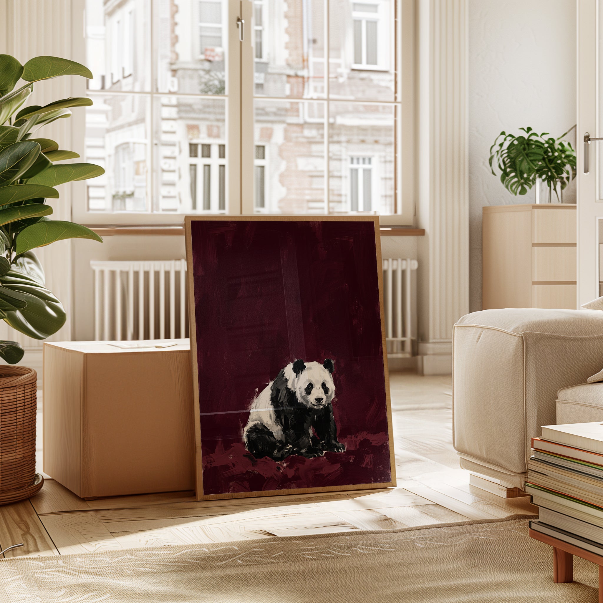 Panda Art Print — Bold Painterly Style - interior