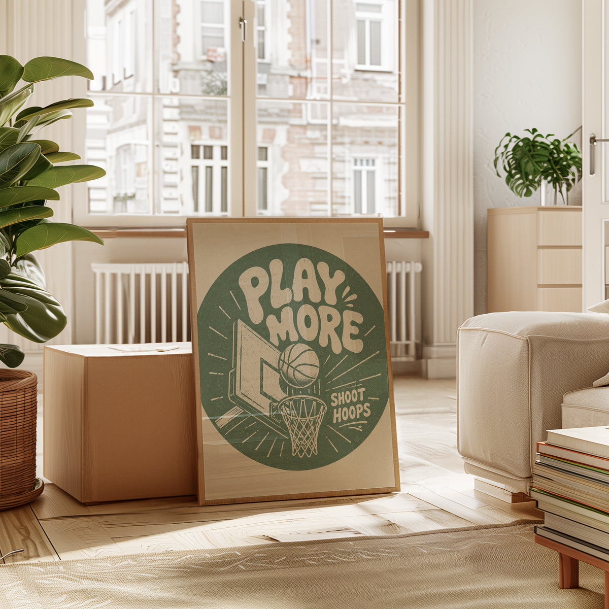 Vintage Basketball Poster - interior