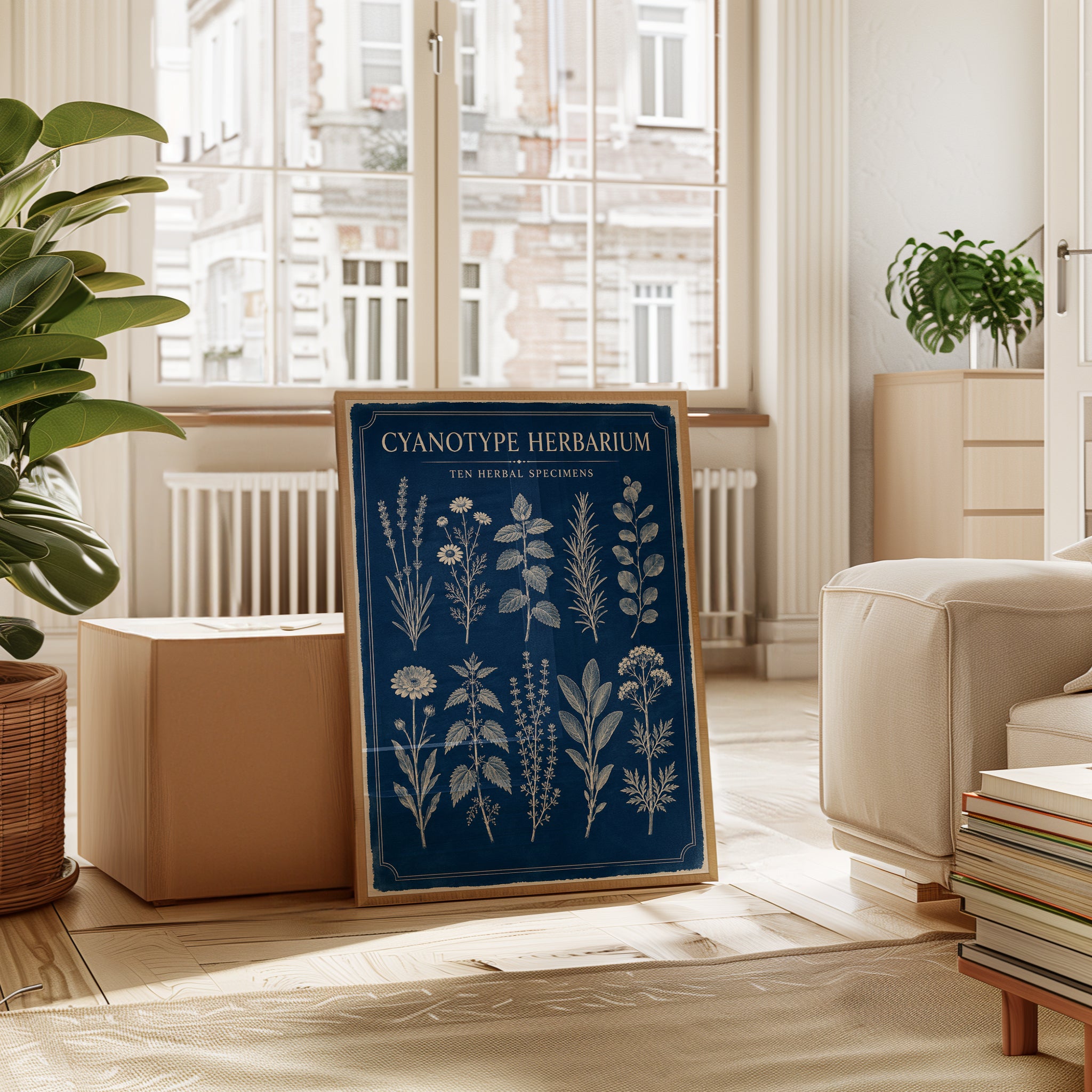 Cyanotype Botanical Print - interior
