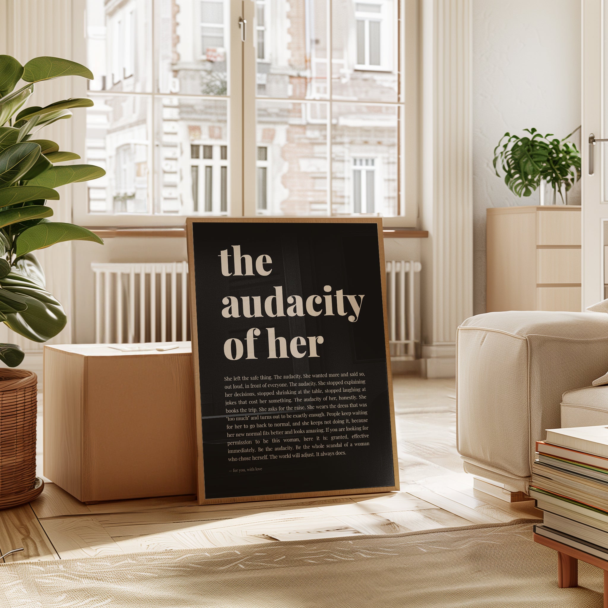 Audacity of Her Print – Feminist Wall Art - interior