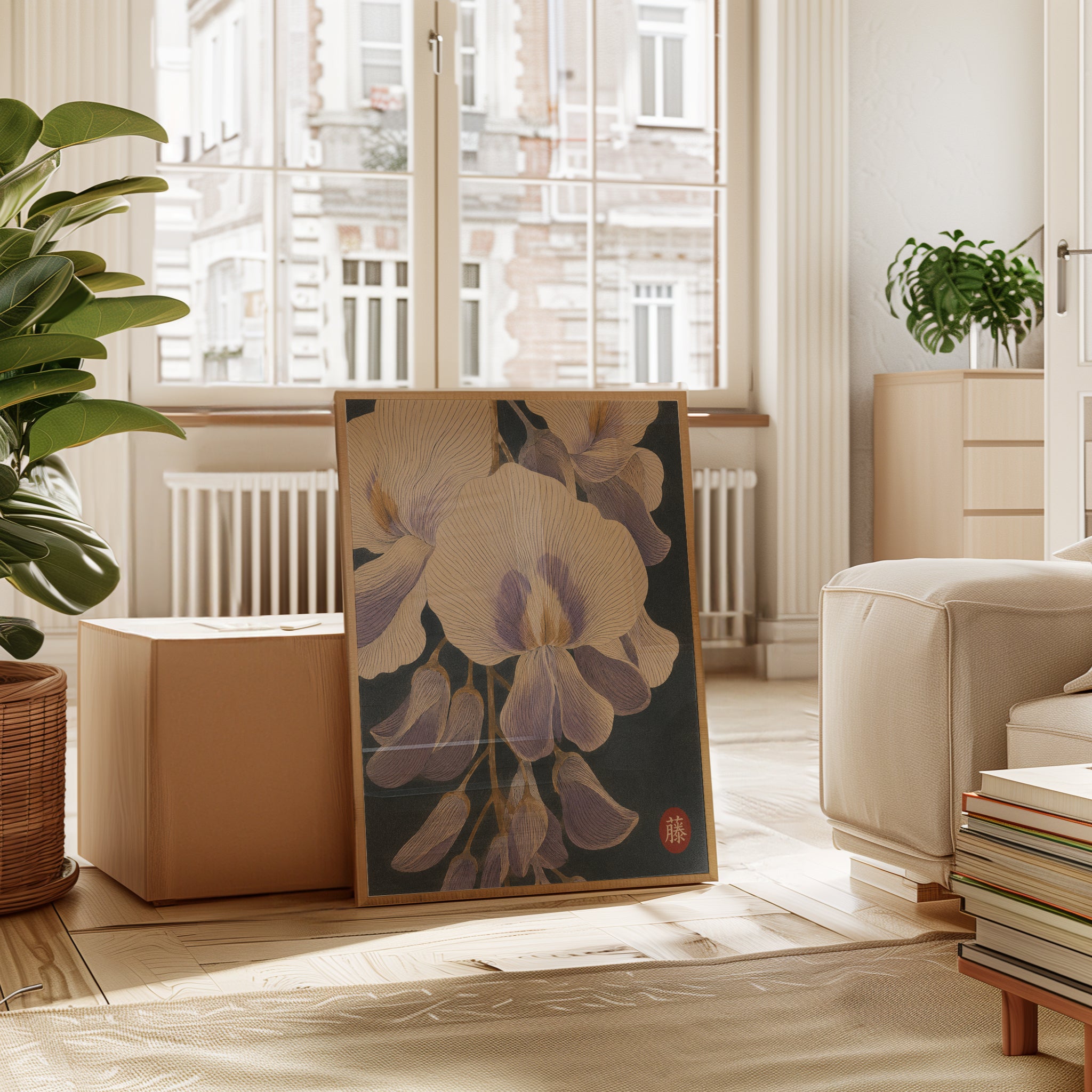 Japanese Iris Print – Vintage Botanical Wall Art - interior