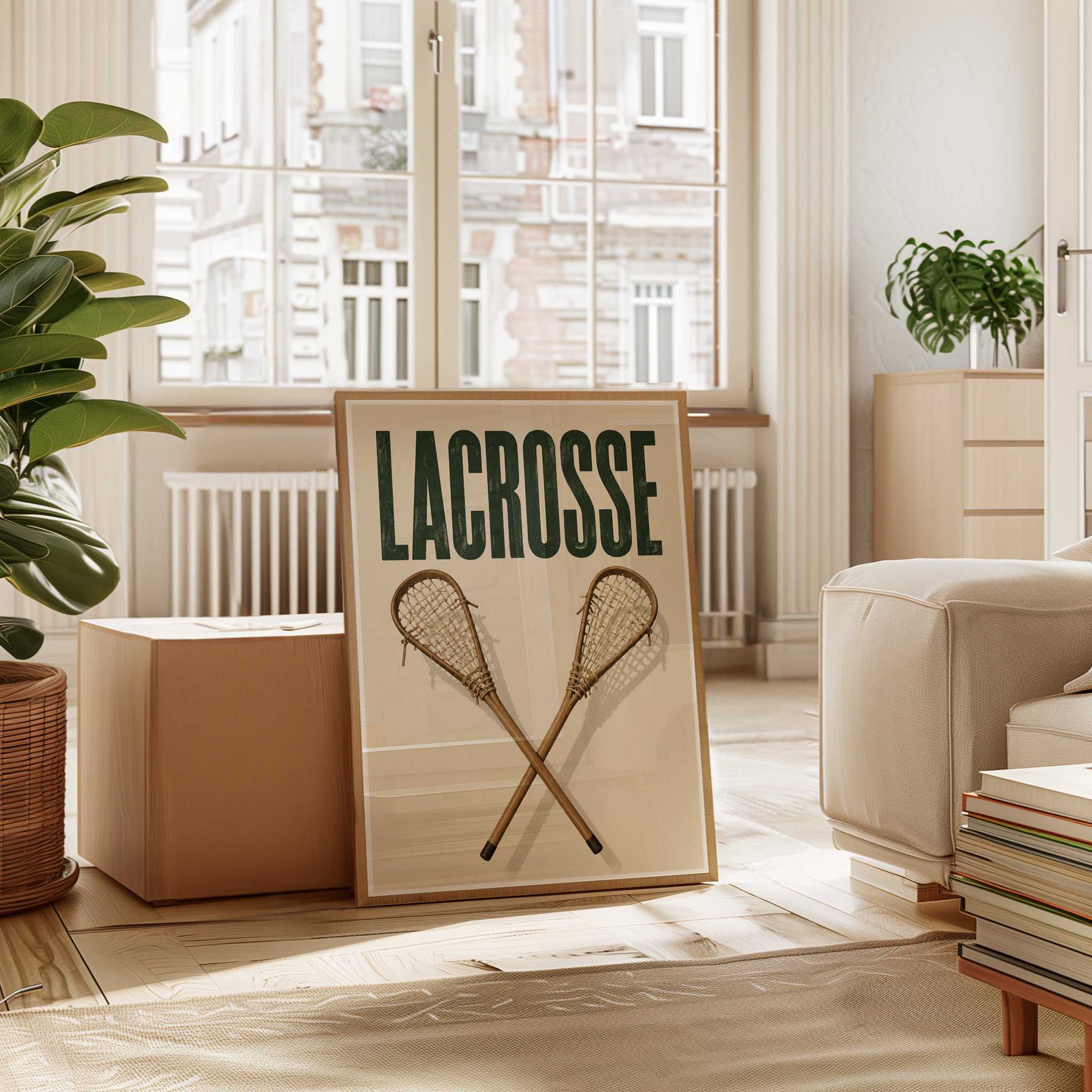 Lacrosse Wall Art – Vintage Sports Print - interior