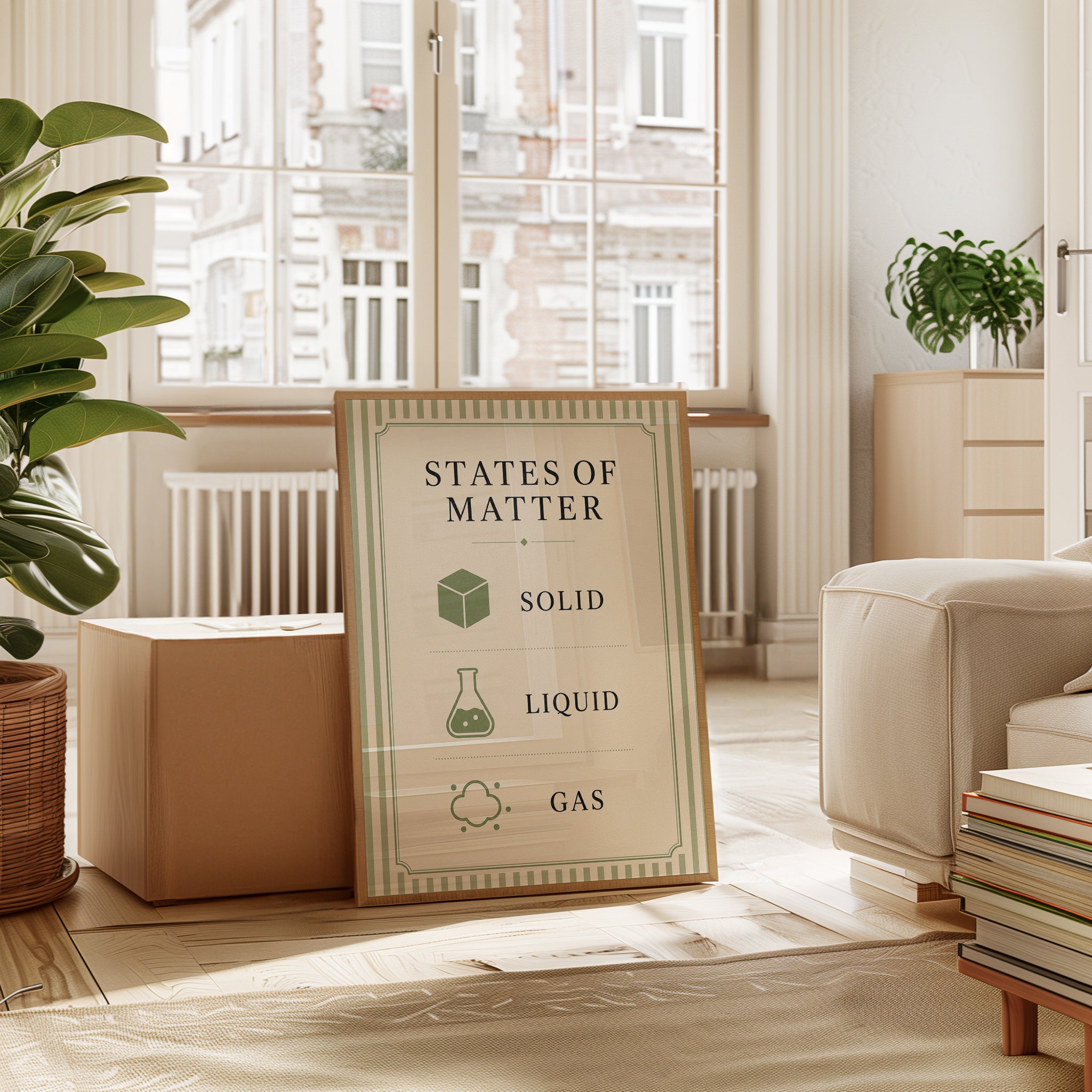 Science Classroom Poster – States of Matter Print - interior
