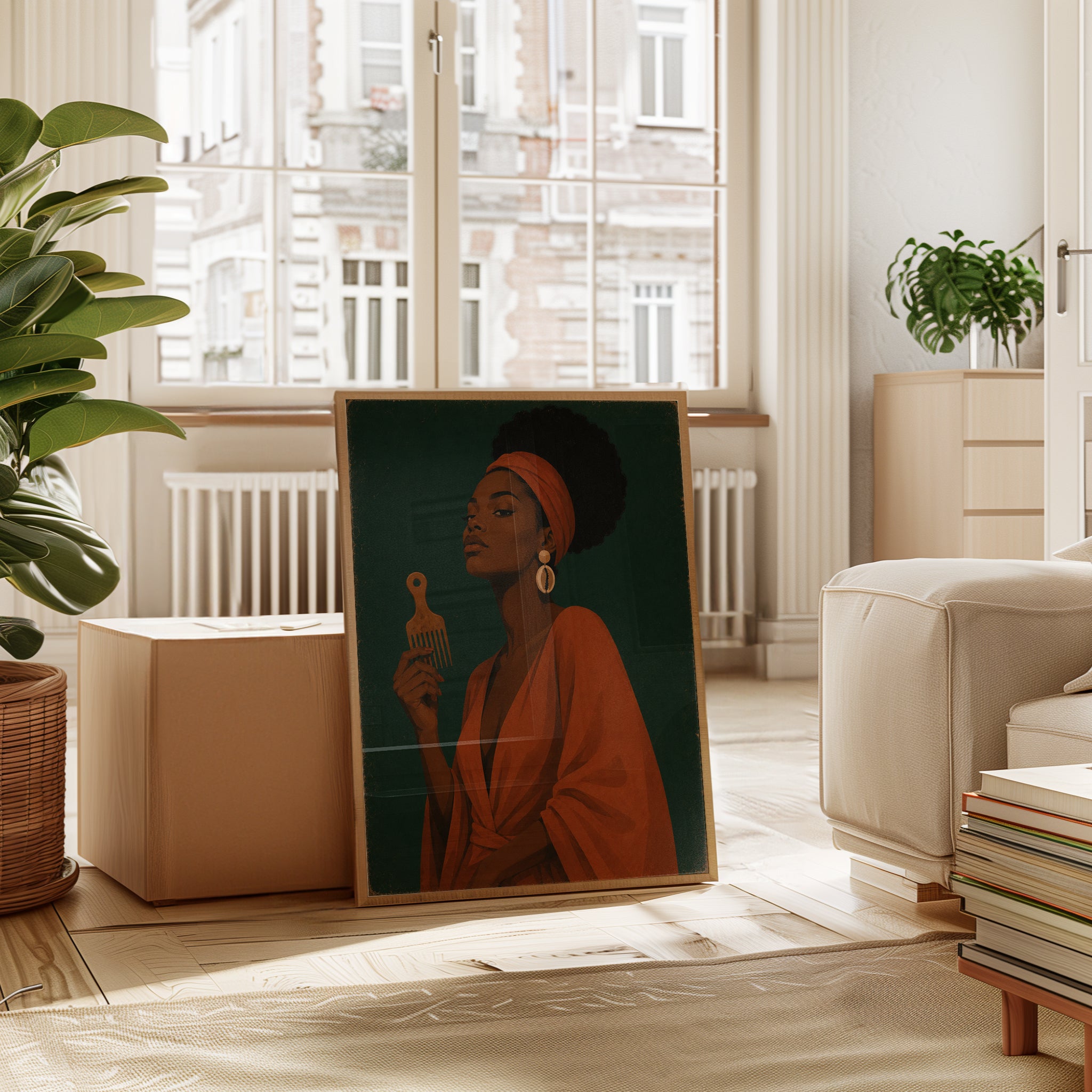 Black Woman Portrait – African Woman Wall Art - interior