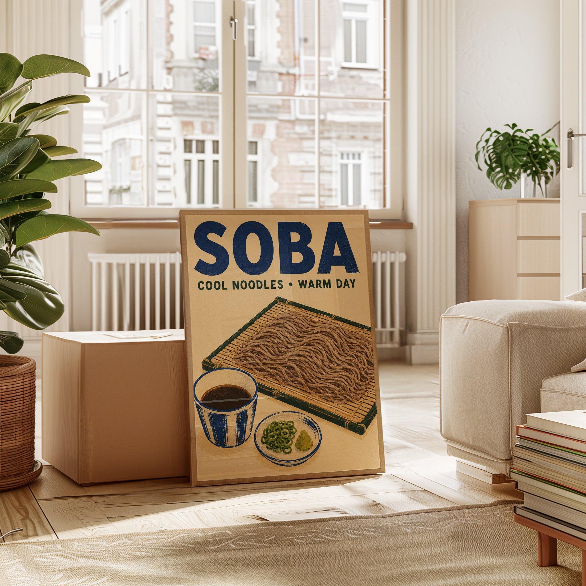 Japanese Kitchen Poster – Soba Noodles Wall Art - interior