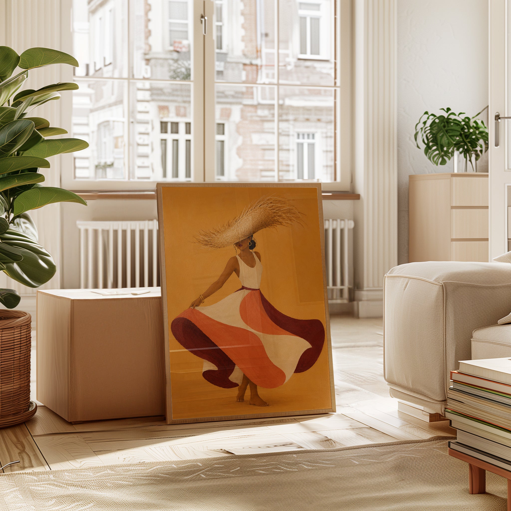 Retro Fashion Wall Art – Vintage Woman Print - interior