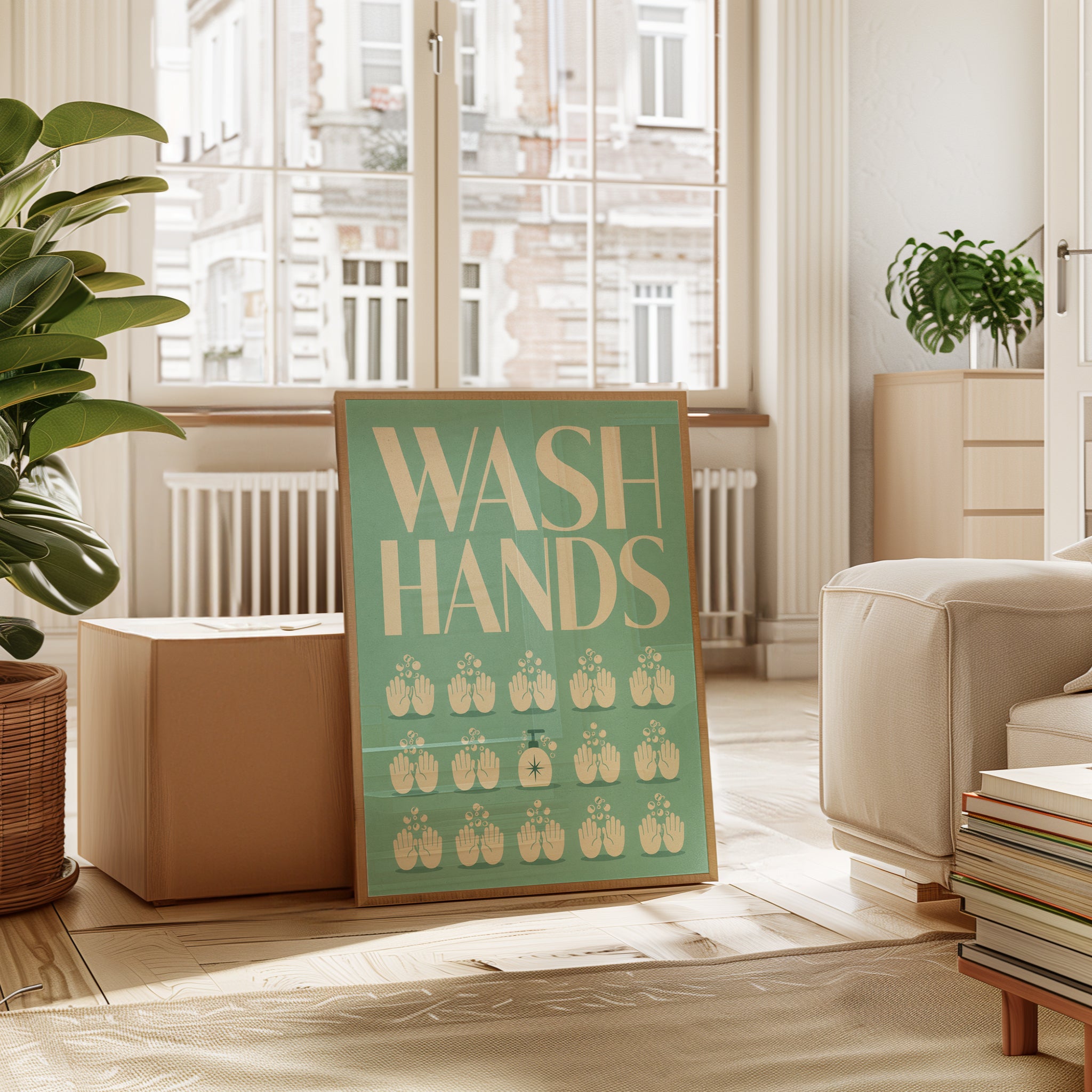 Retro Bathroom Print - interior