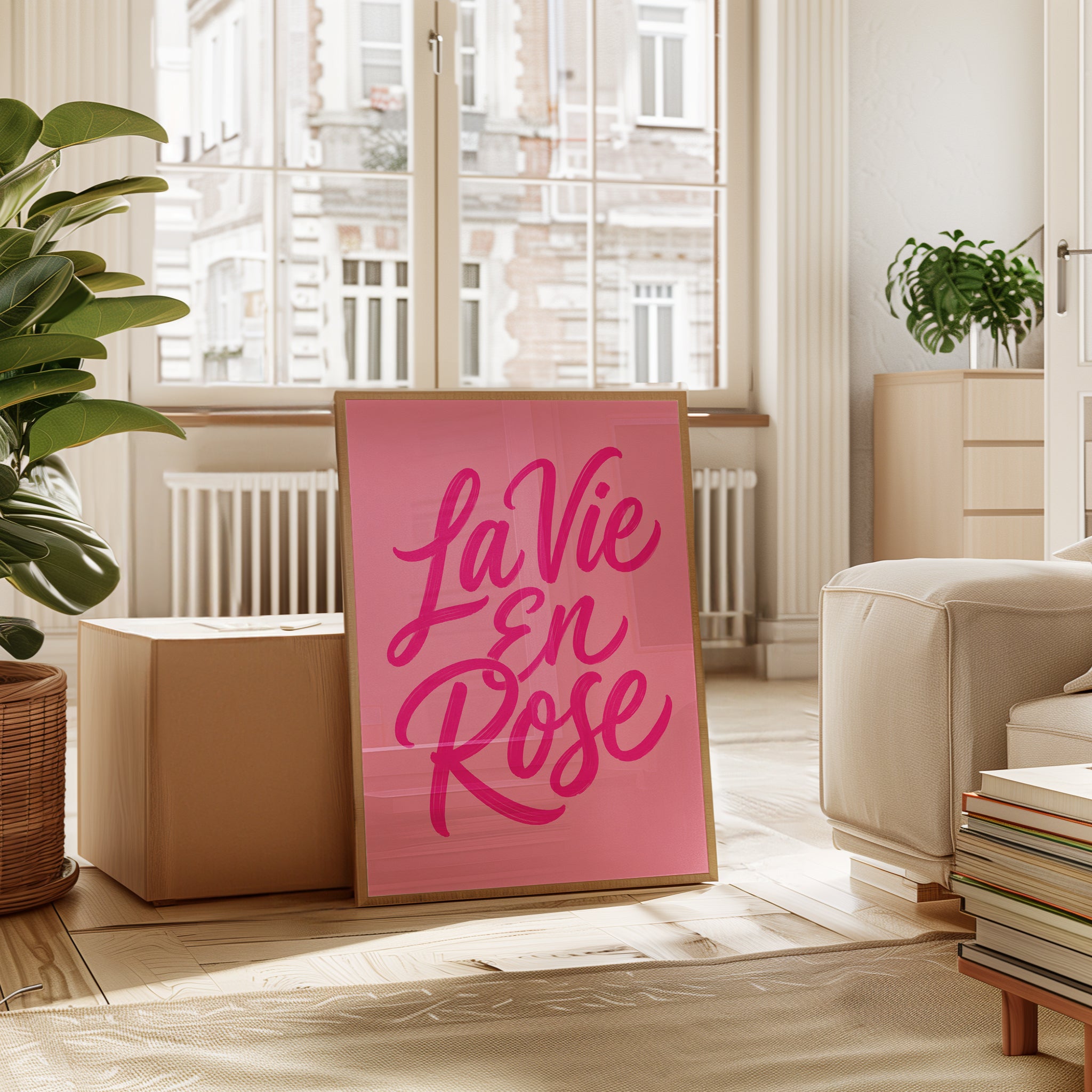 French Quote Wall Art – La Vie En Rose Print - interior