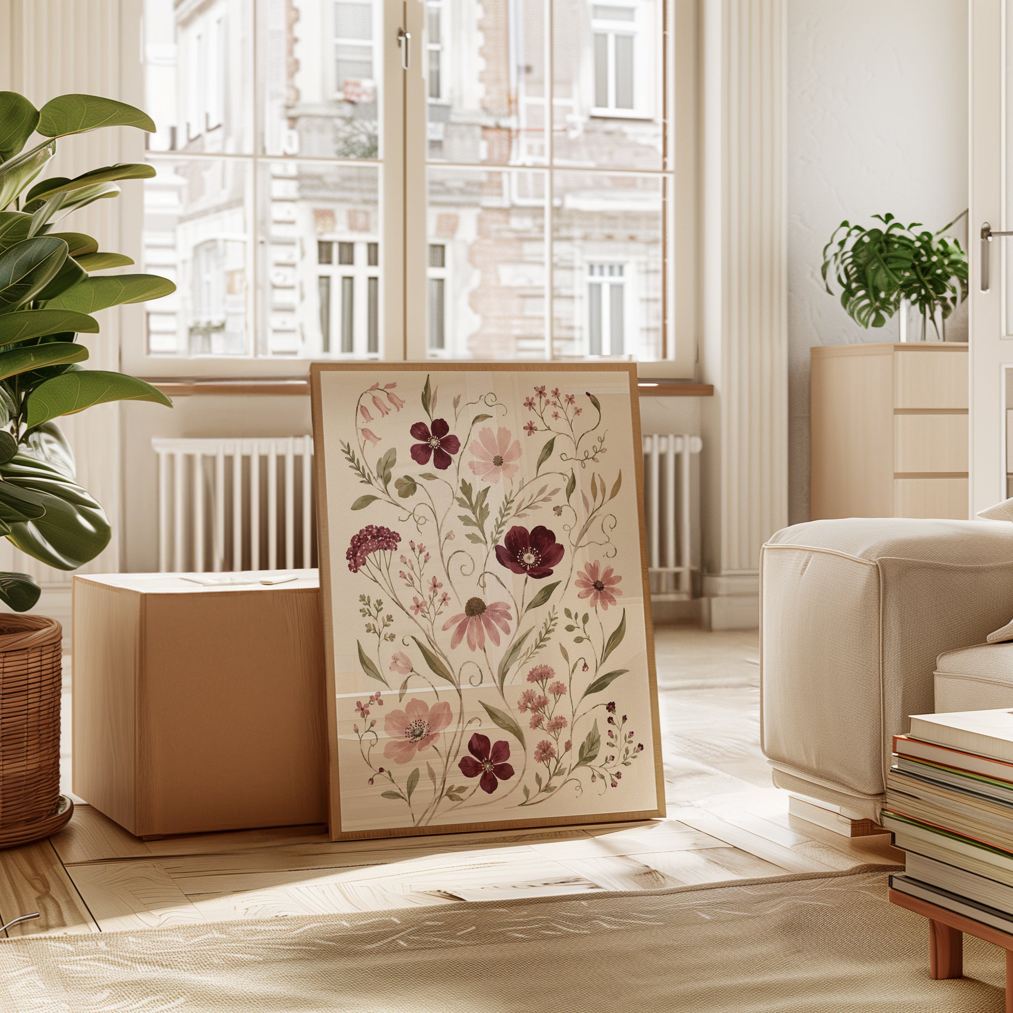 Wildflower Wall Art – Botanical Print - interior