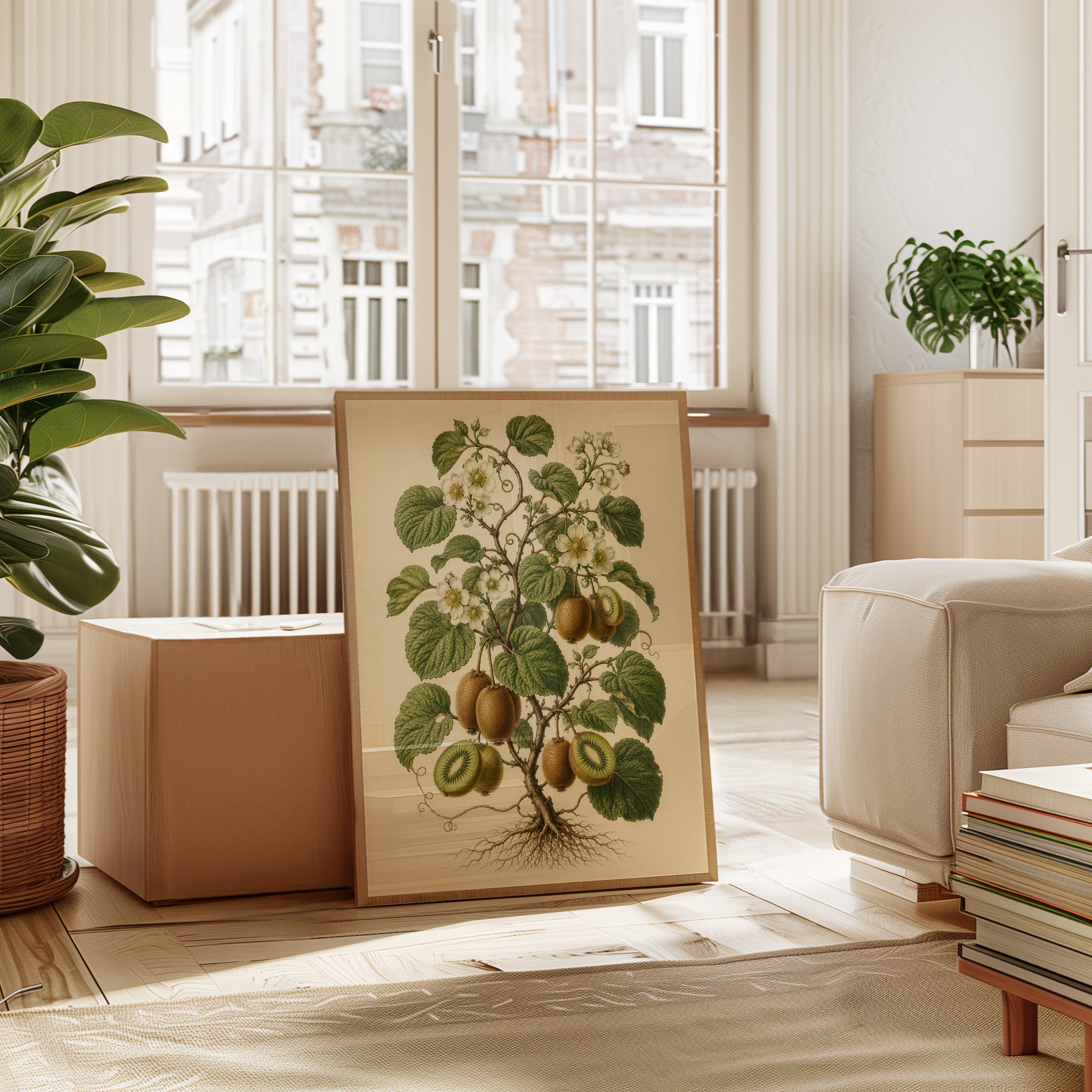 Kiwi Botanical Art Print: Vintage Scientific Illustration - interior