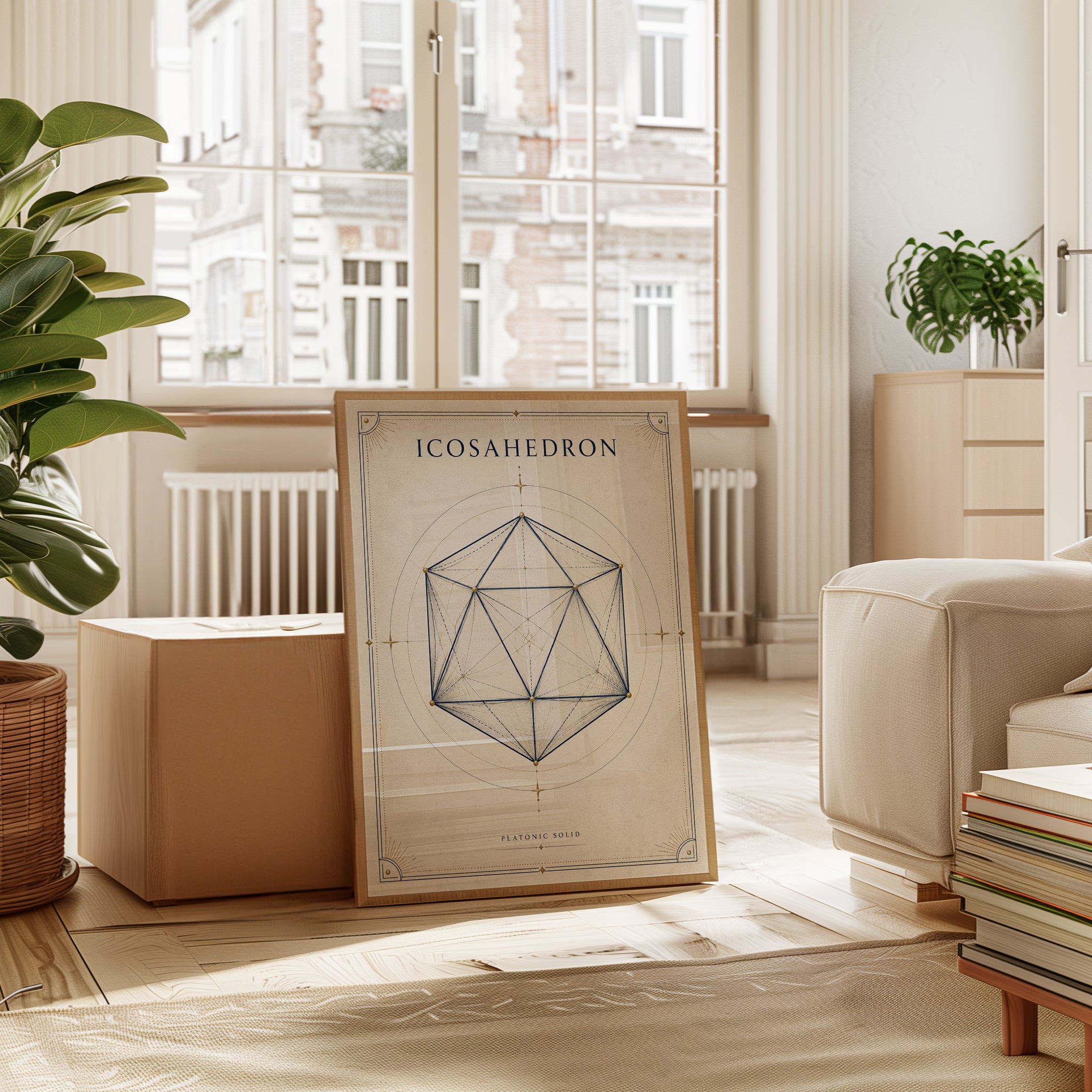 Sacred Geometry Print: Icosahedron Design - interior
