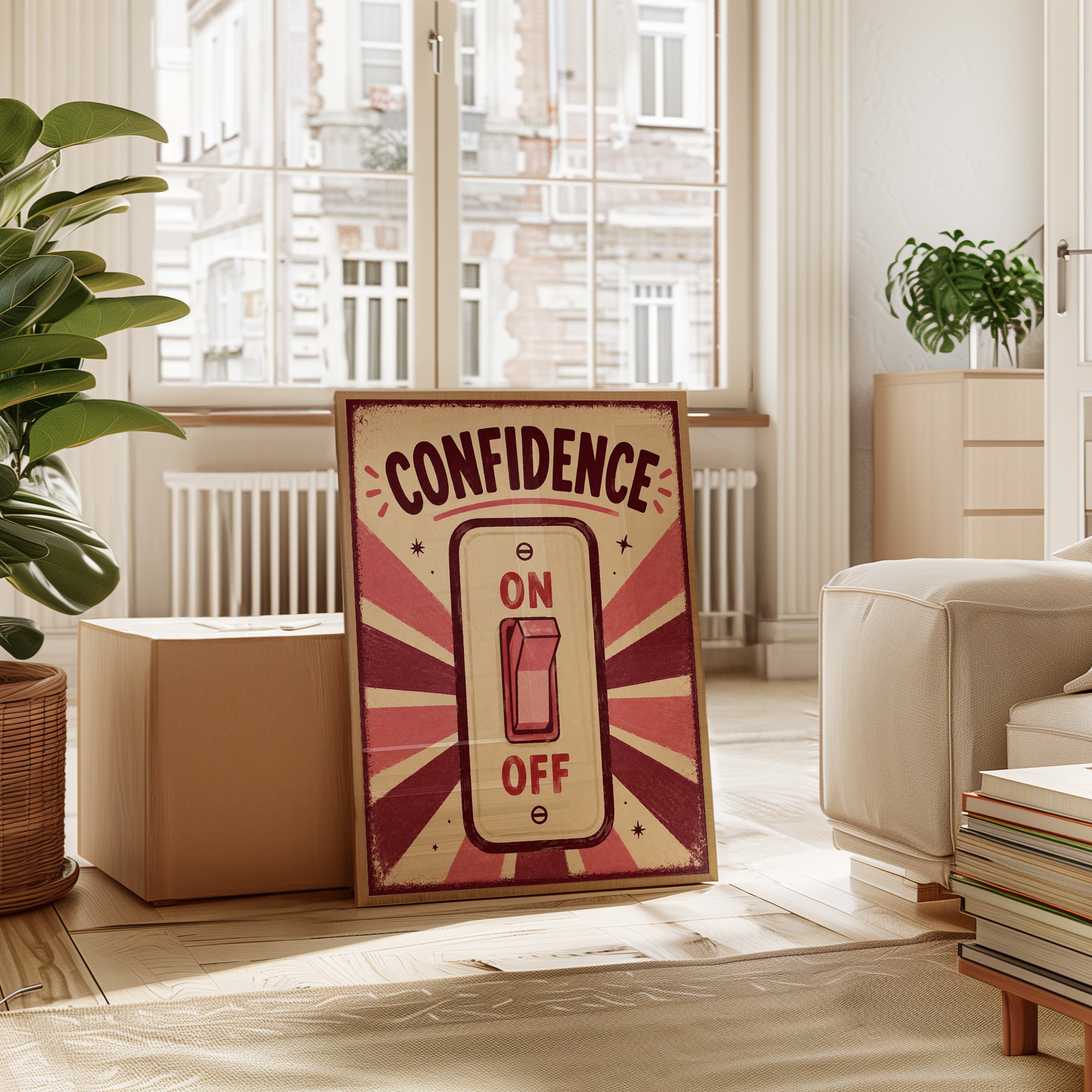 Motivational Wall Art – Confidence Quote Print - interior
