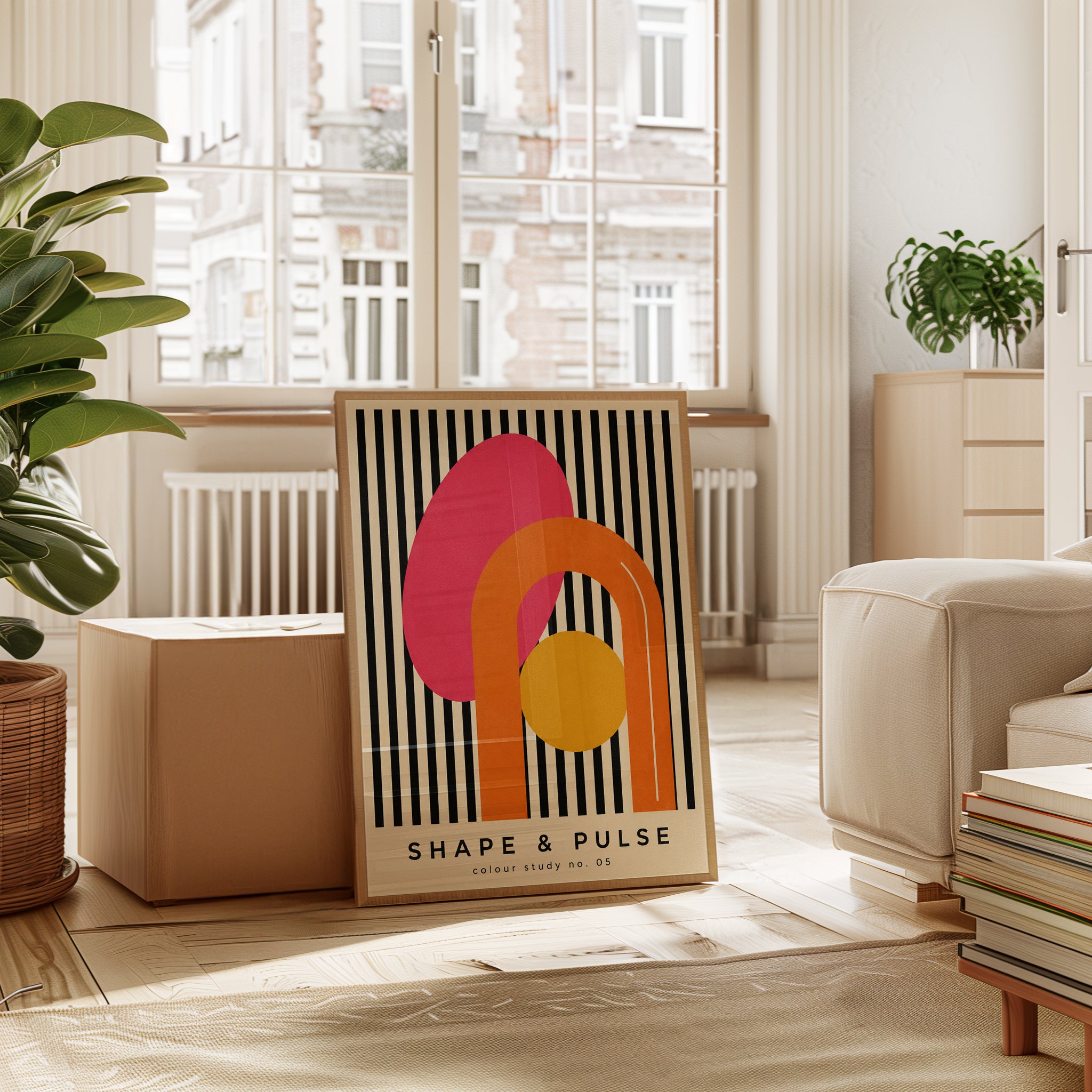 Retro Geometric Wall Art - interior