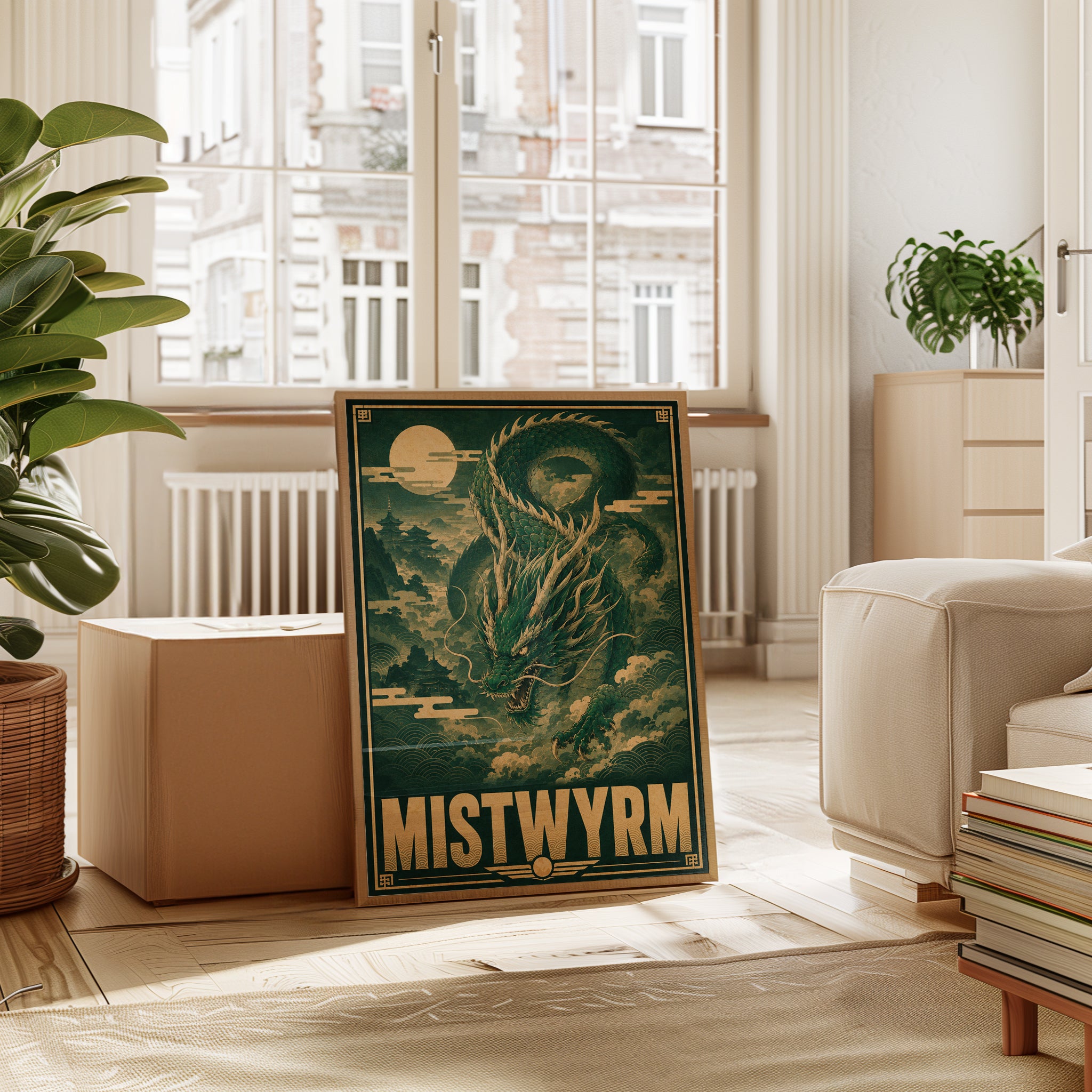 Asian-Inspired Dragon Poster - interior