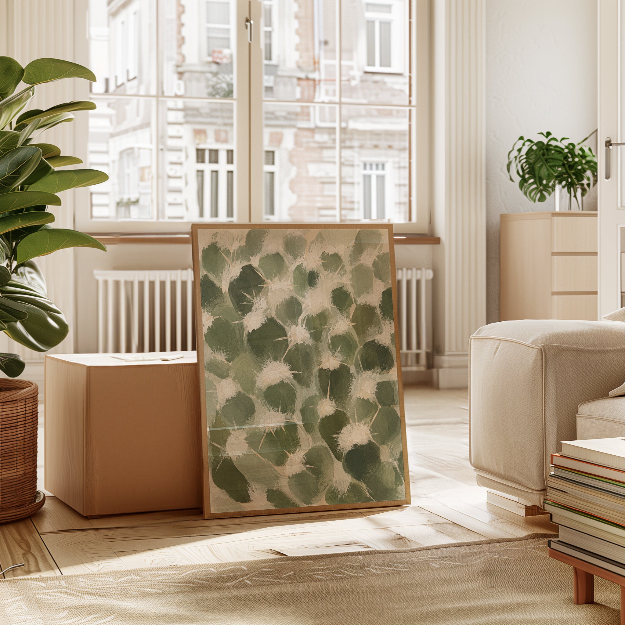 Eucalyptus Leaves Art Print: Abstract Green Botanical Wall Art - interior