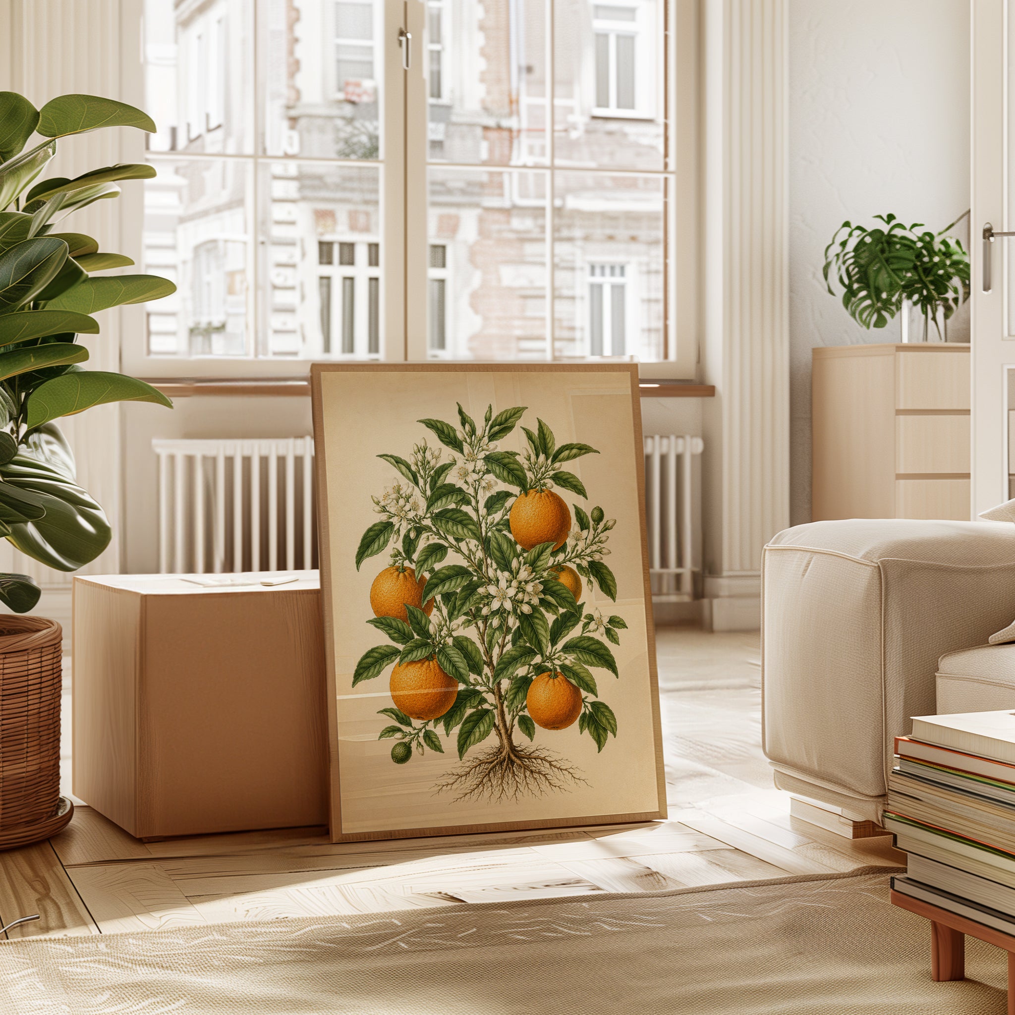 Orange Tree Botanical Print: Vintage Citrus Illustration - interior