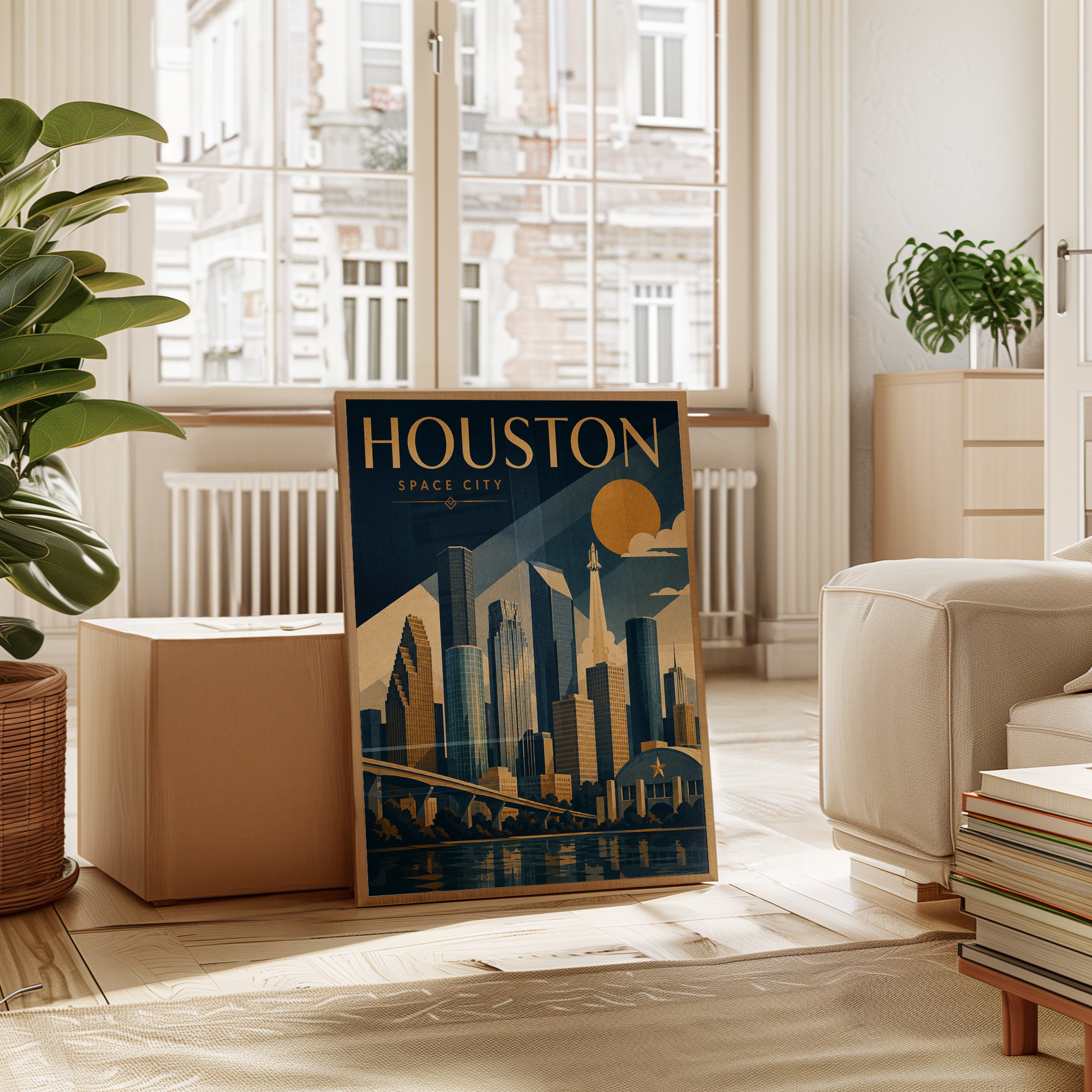 Houston Travel Poster – Space City Print - interior