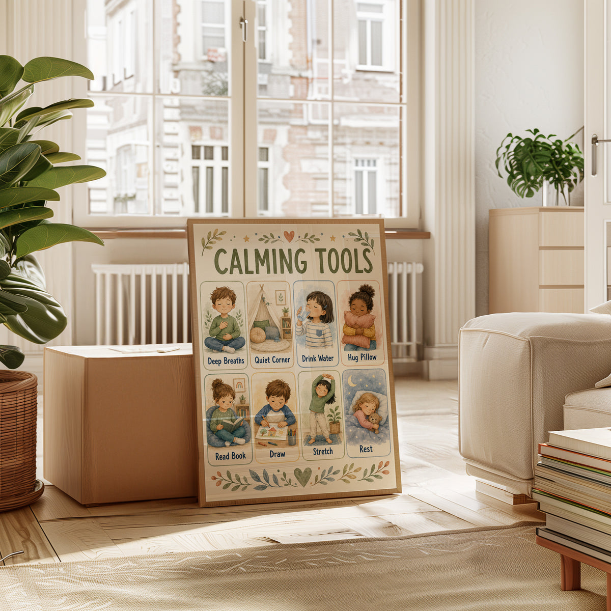 Kids Mindfulness Poster: Calming Tools - interior