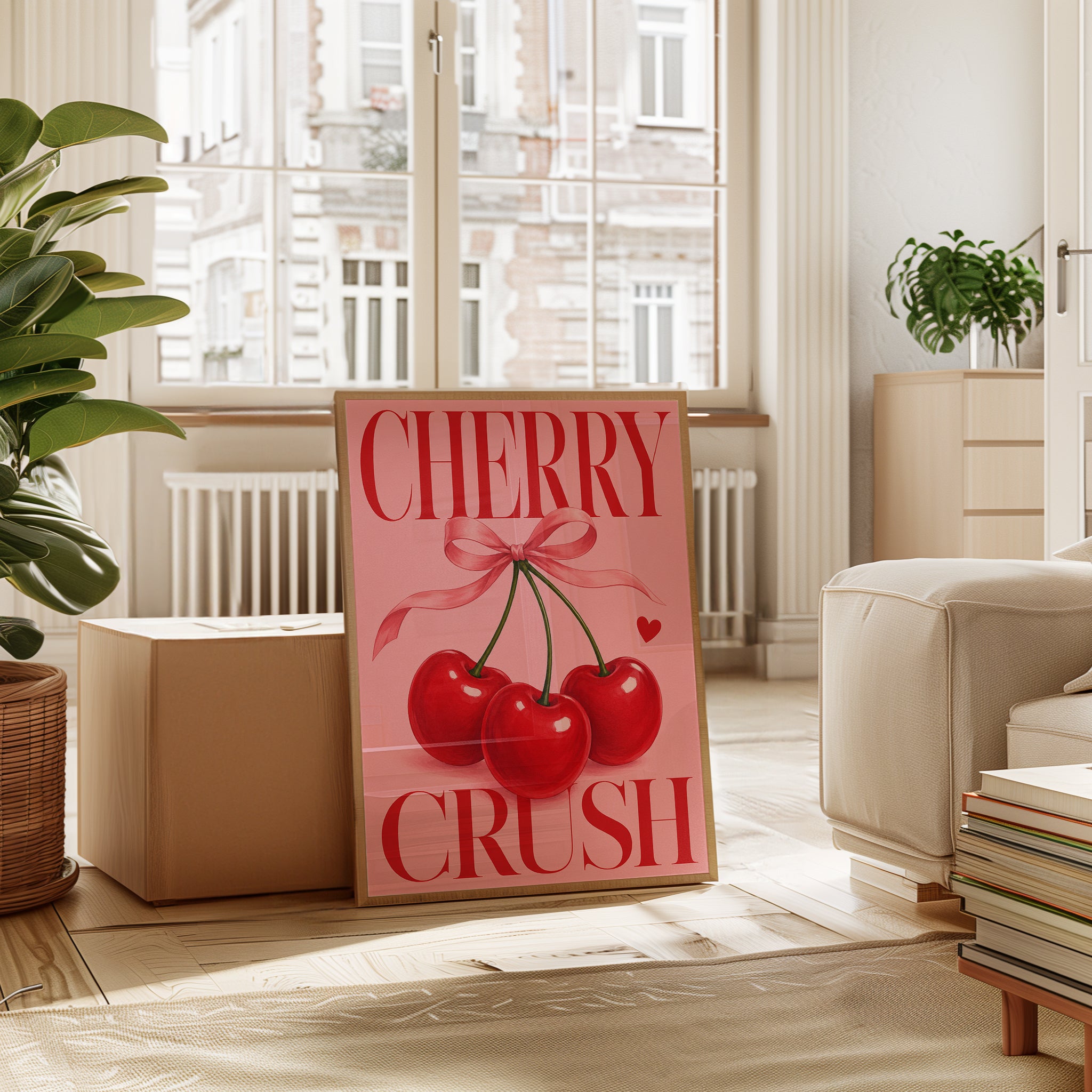 Cherry Wall Art – Retro Kitchen Print - interior