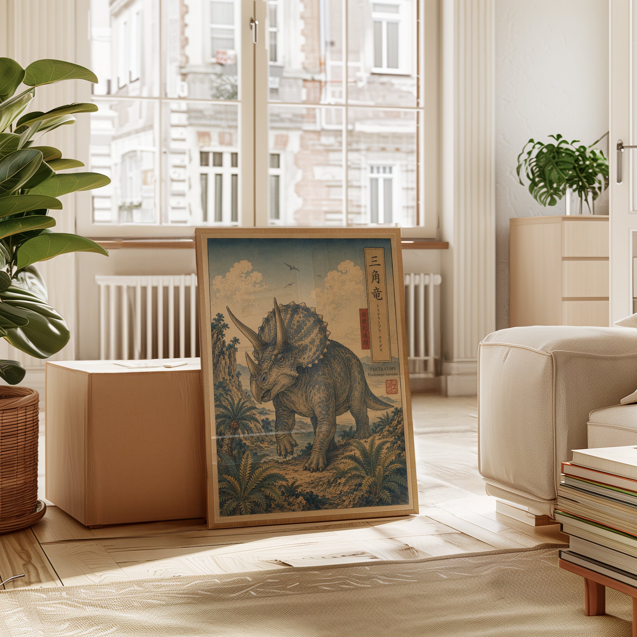 Ukiyo-e Triceratops Art Print - interior