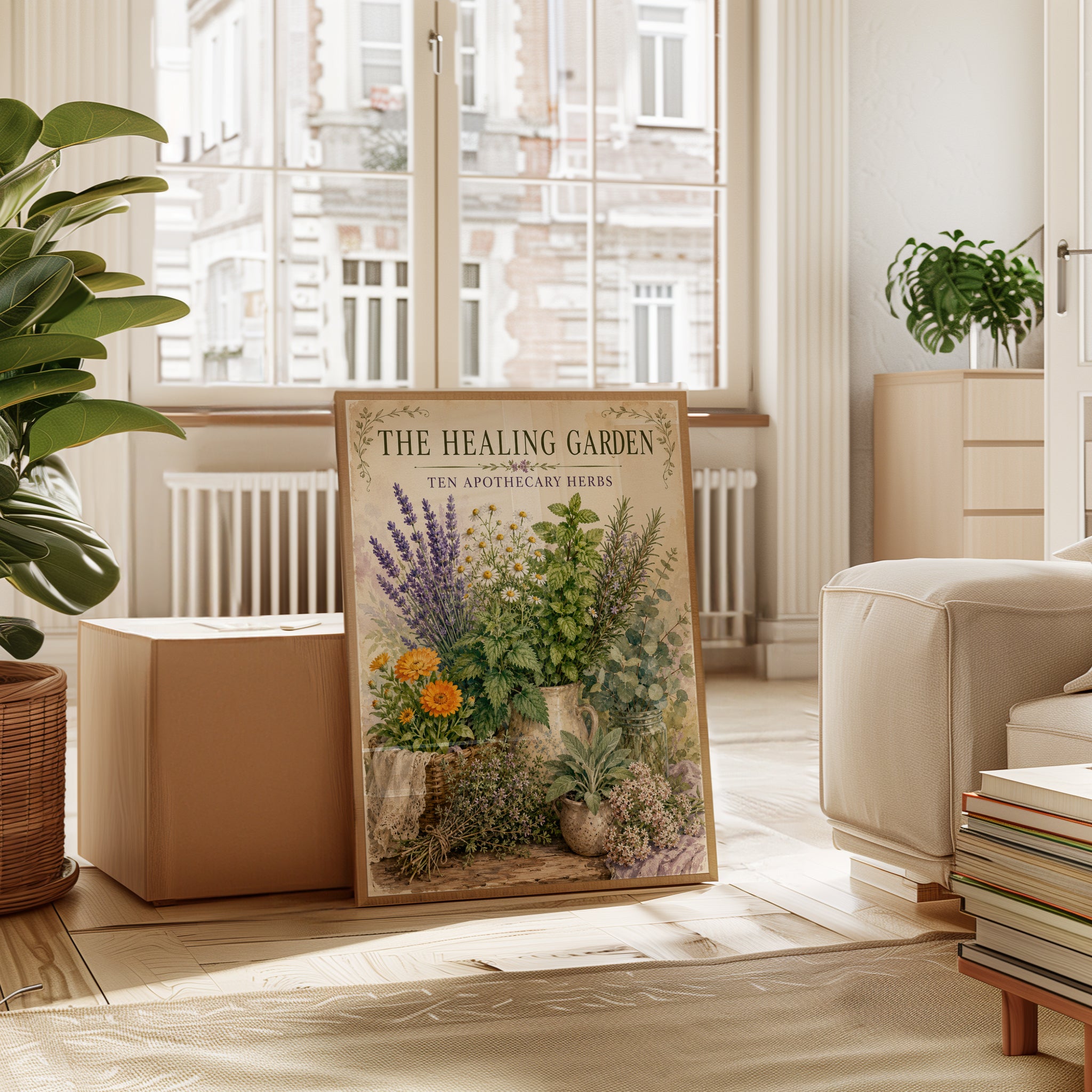 Vintage Herb Garden Print - interior