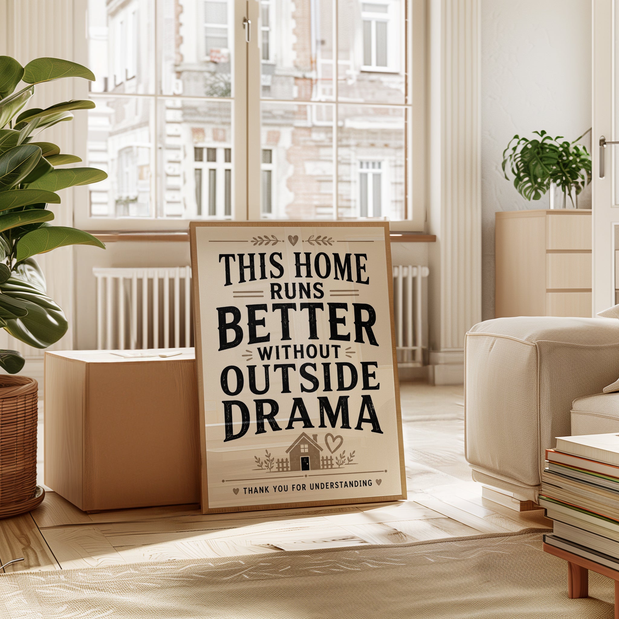 Funny Home Quote Print - interior