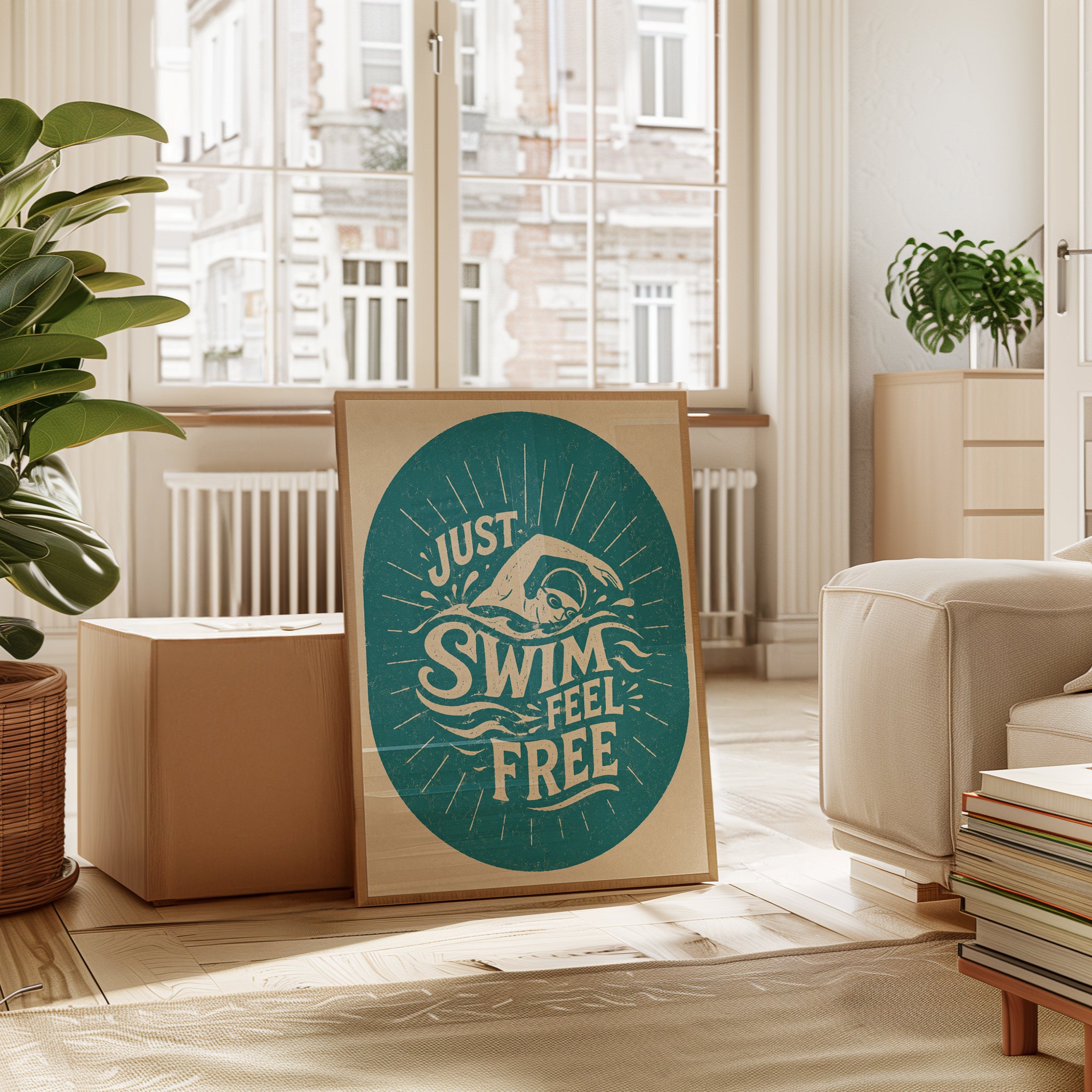 Just Swim Retro Print - interior