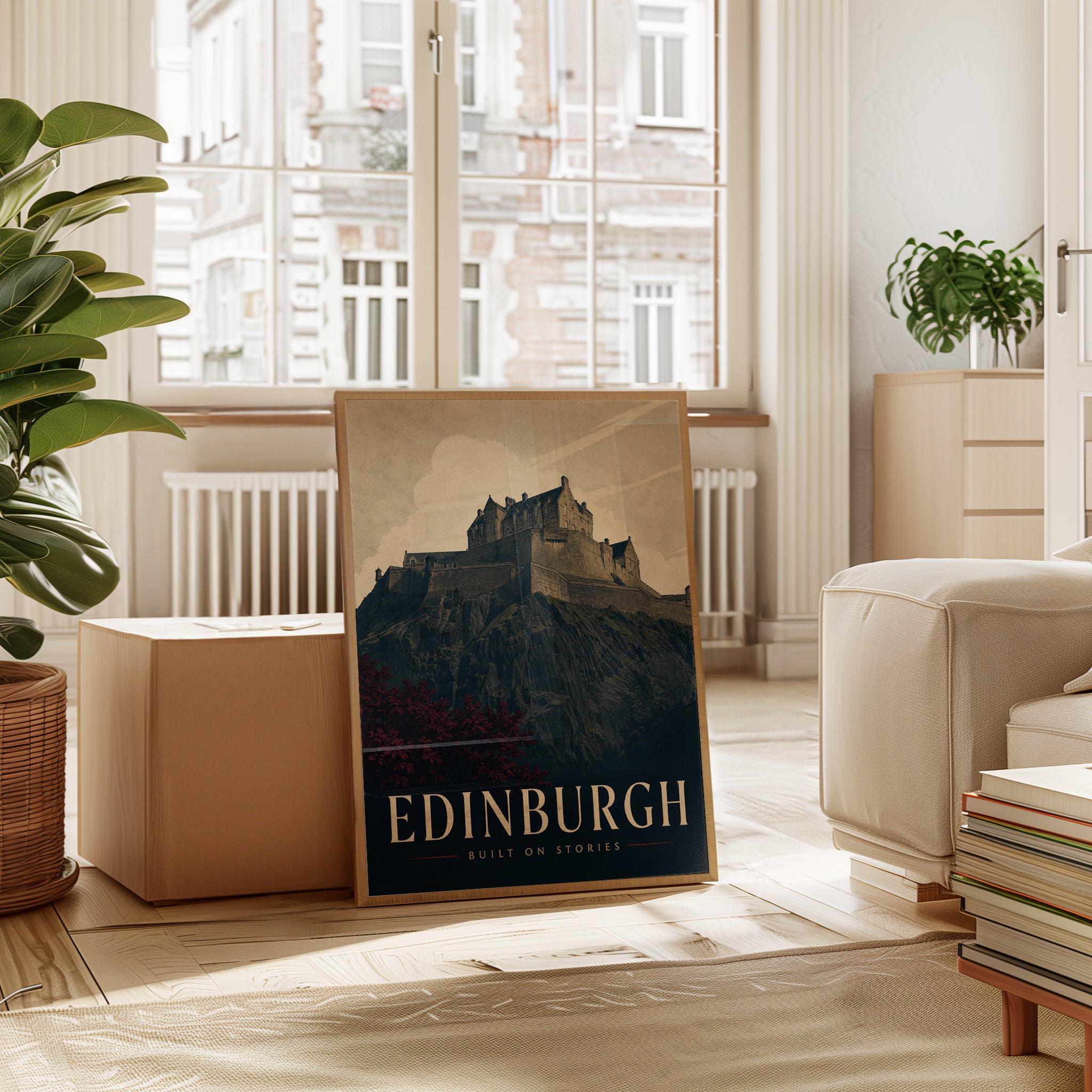 Edinburgh Travel Poster – Scotland Castle Print - interior