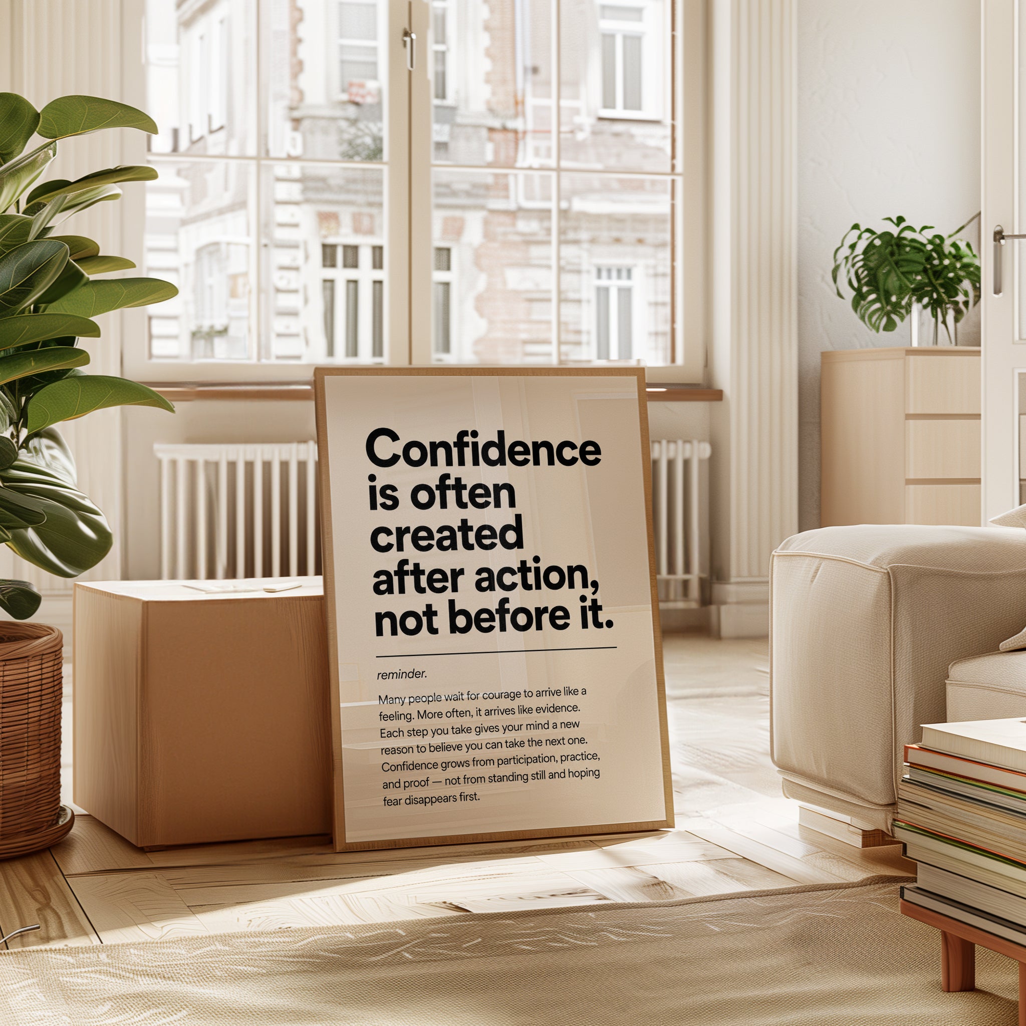 Confidence Typography Print - interior