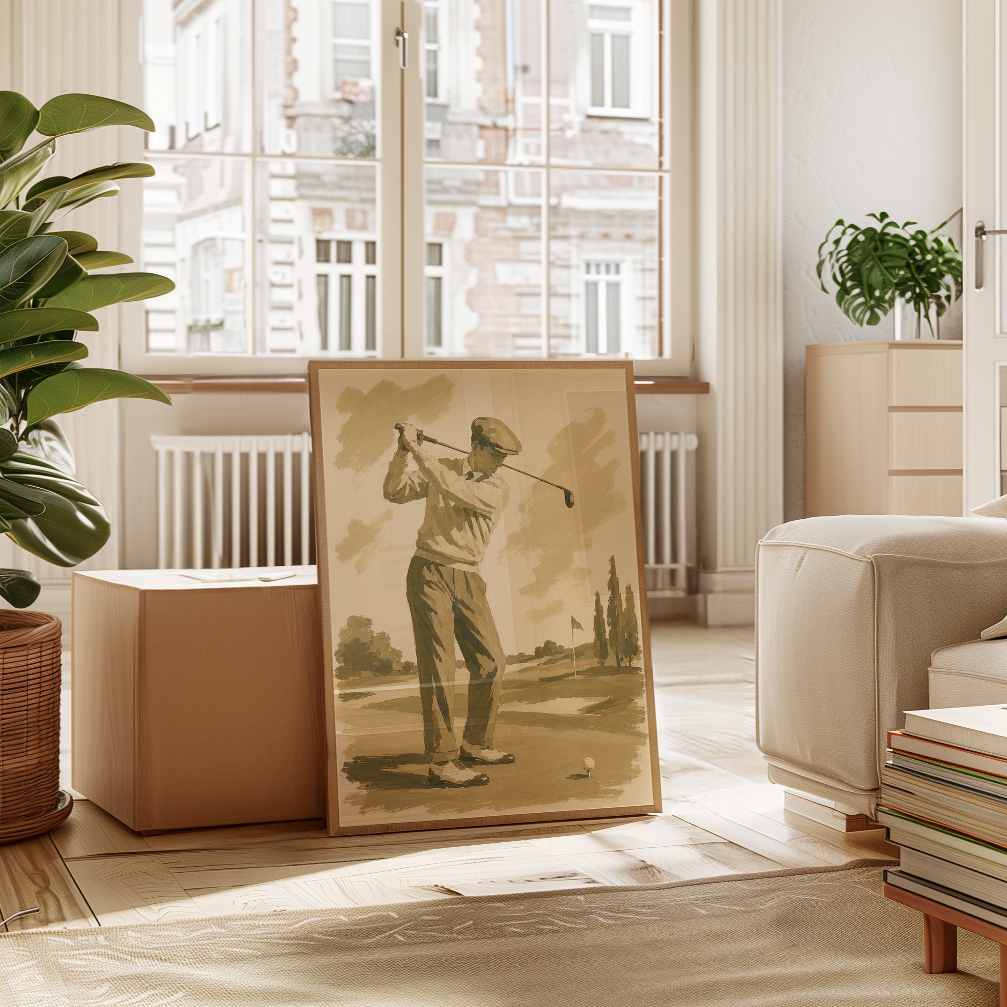 Vintage Golf Wall Art – Retro Sports Print - interior