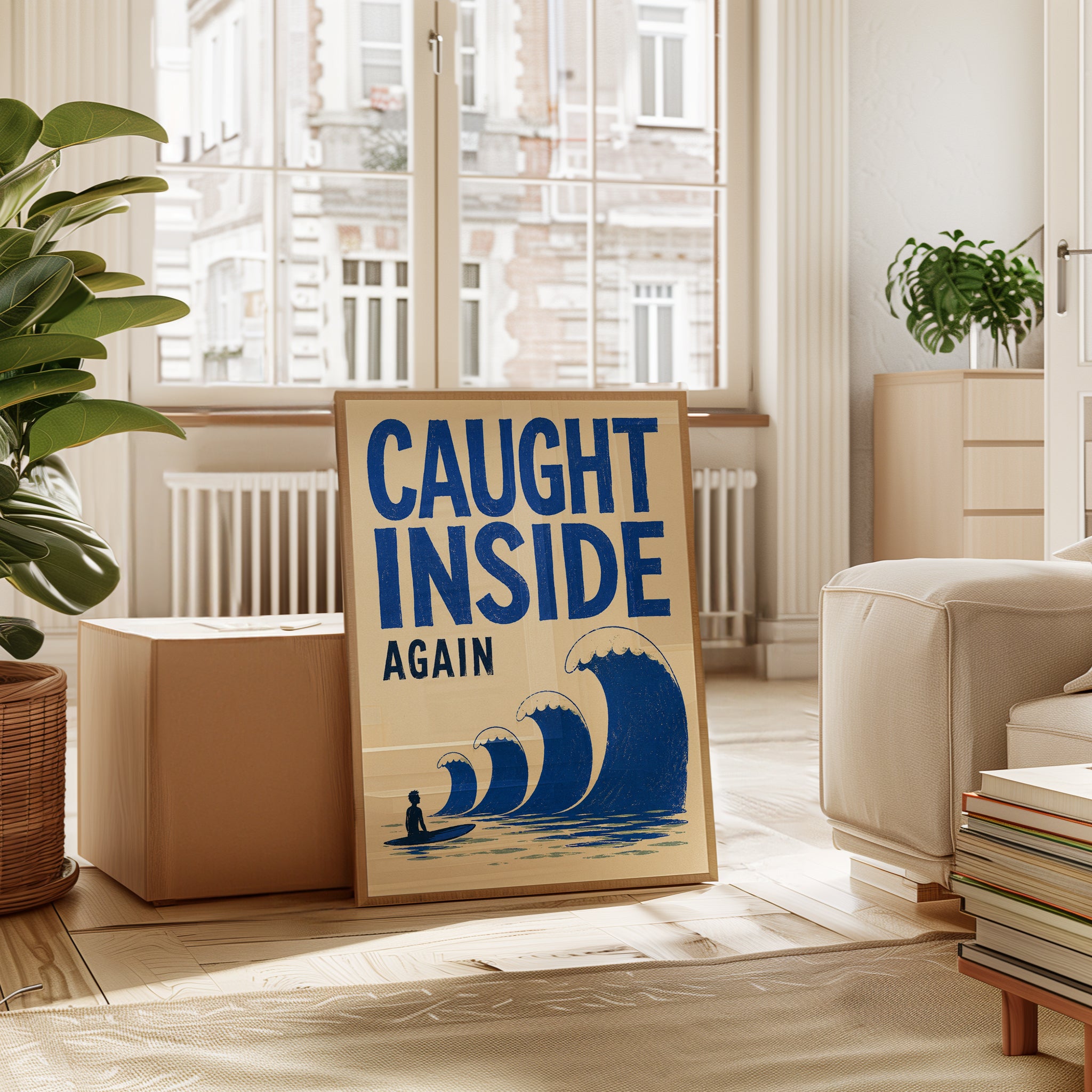 Surf Wall Art – Caught Inside Again Print - interior