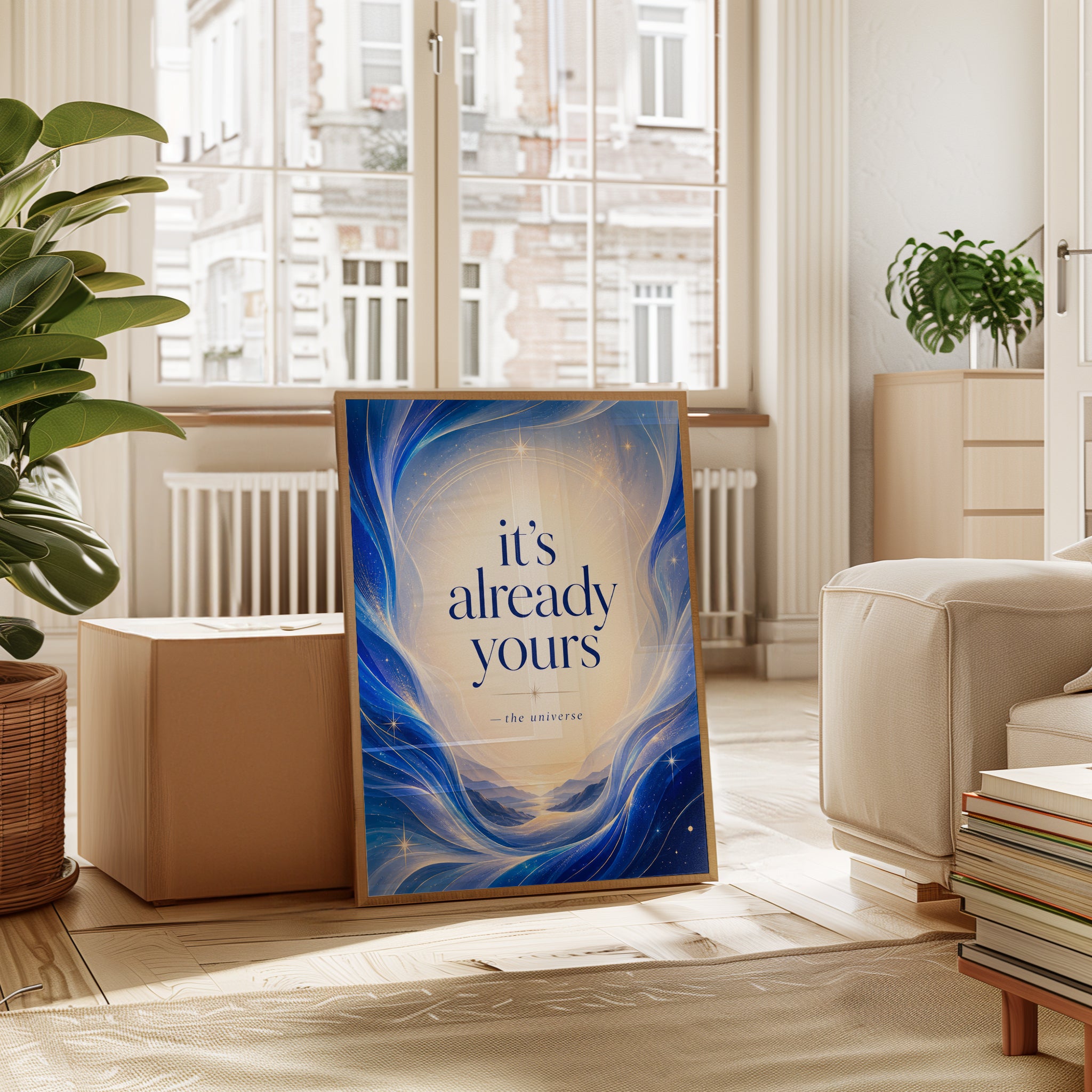 Motivational Universe Quote Print — It's Already Yours - interior