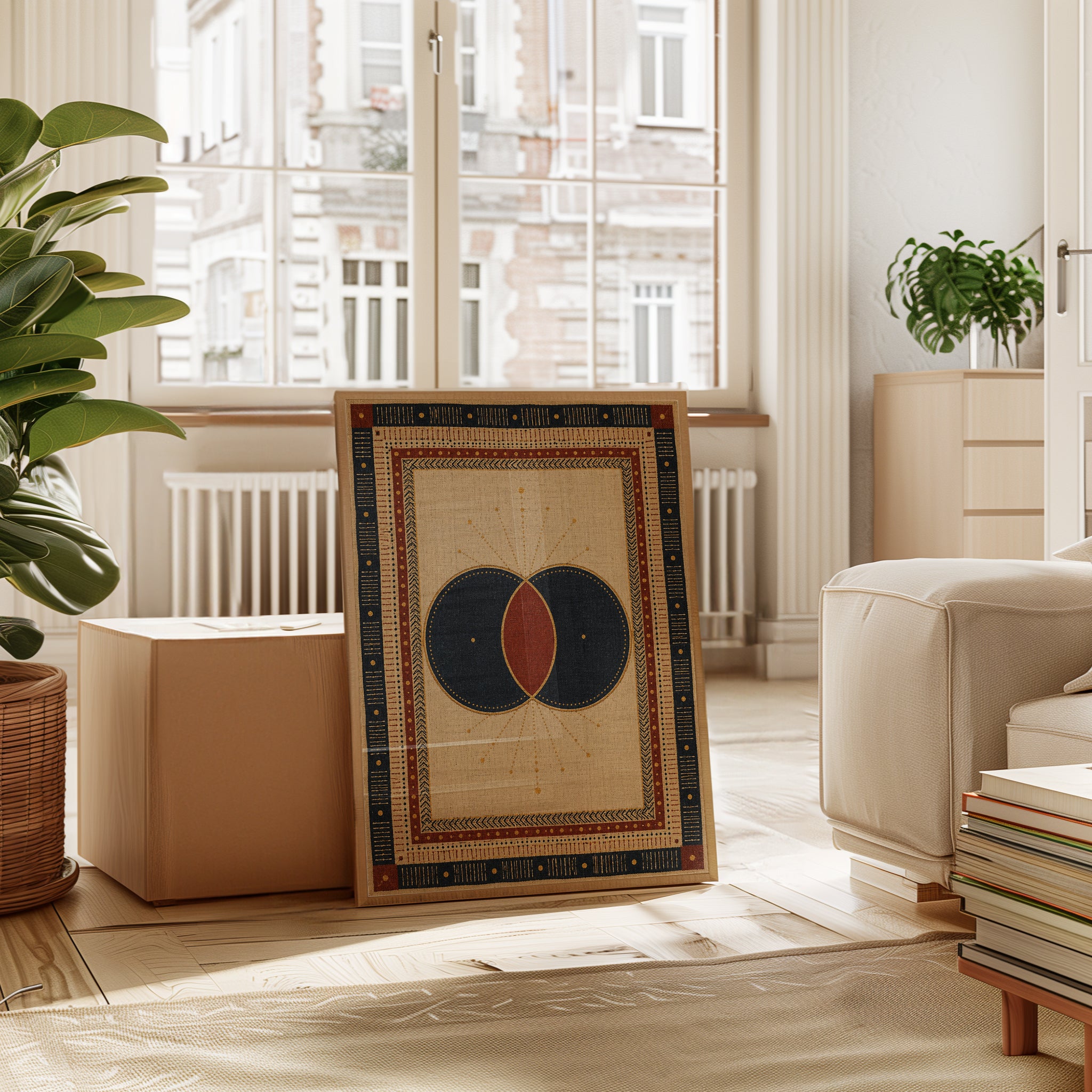 Geometric Folk Art Print - interior