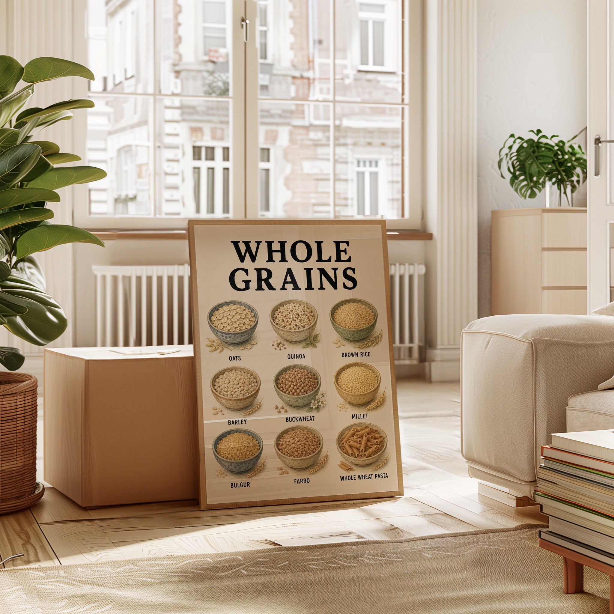 Whole Grains Chart – Kitchen Wall Art - interior
