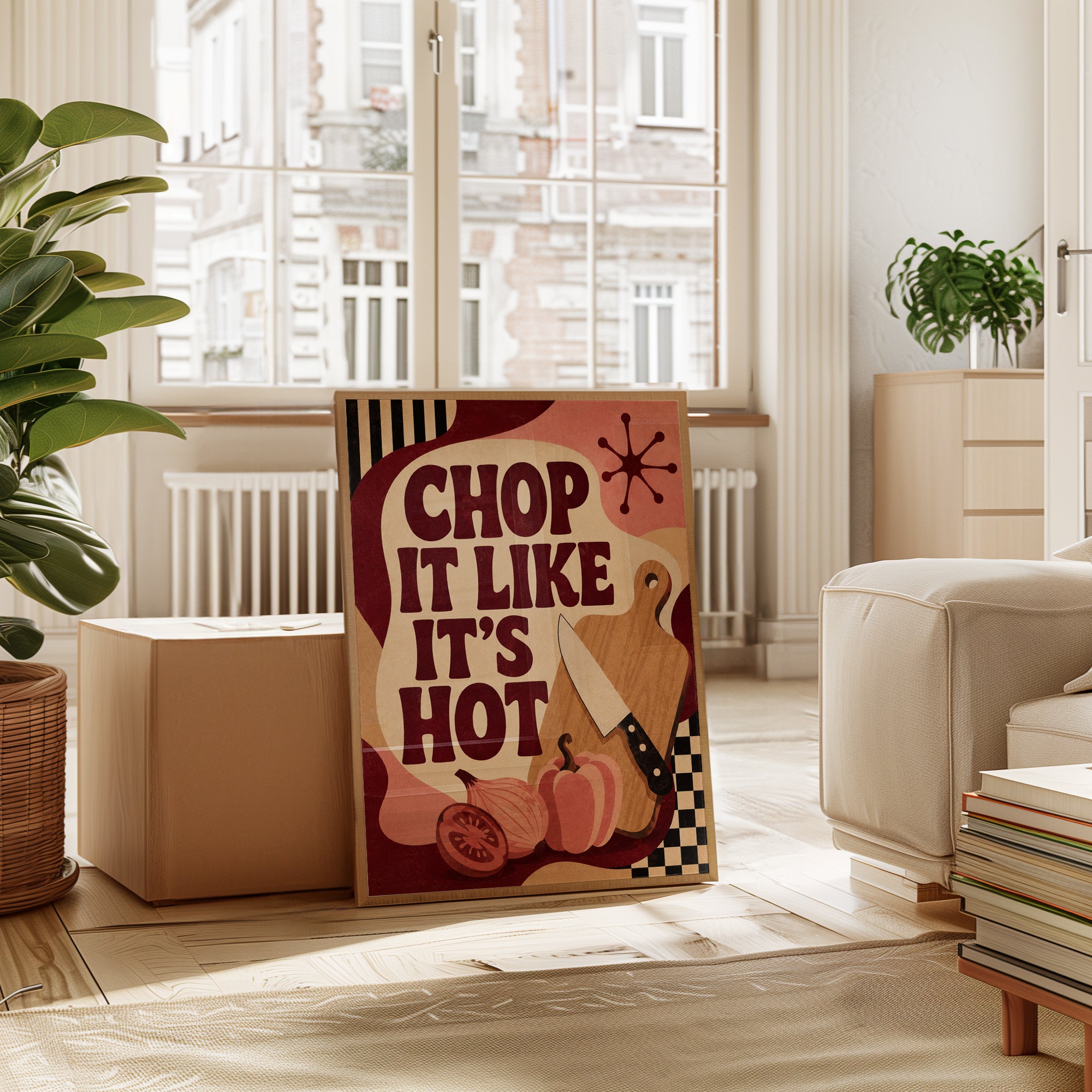 Kitchen Wall Art Print: Retro Mid-Century Cooking - interior