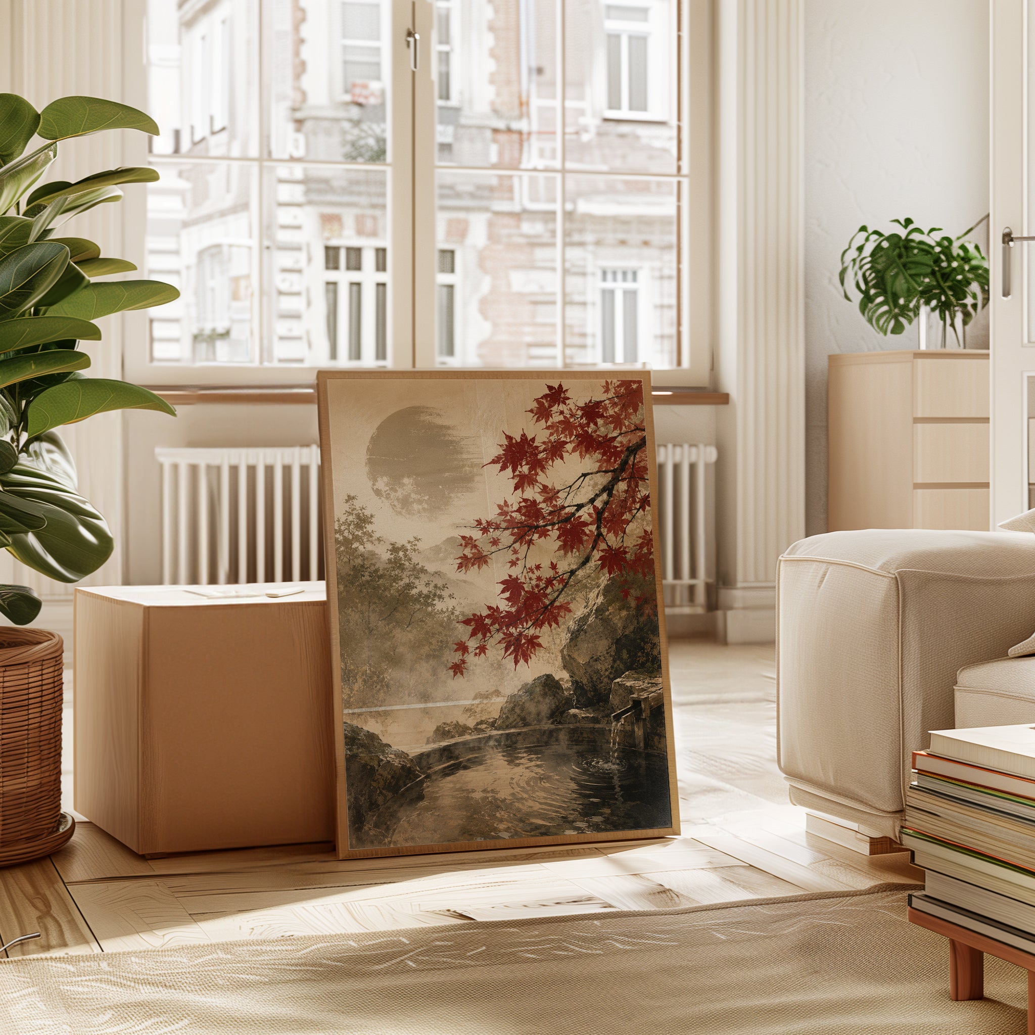 Japanese Maple Print – Autumn Landscape Wall Art - interior