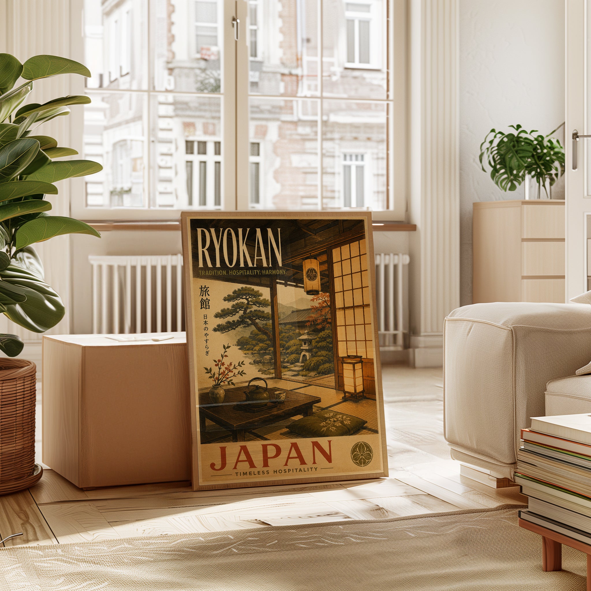 Japan Travel Poster – Ryokan Wall Art - interior