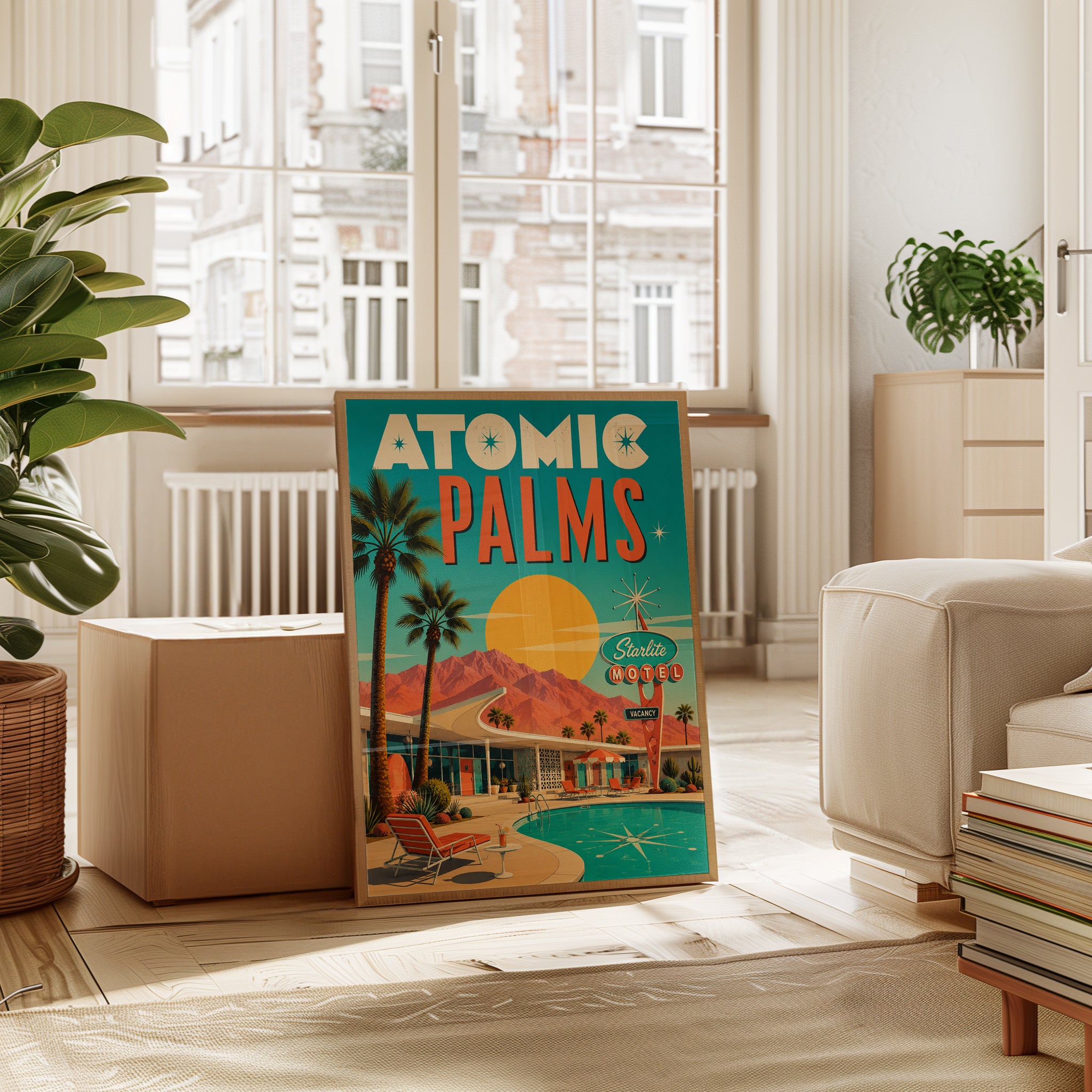 Mid Century Modern Poster – Retro Travel Print - interior