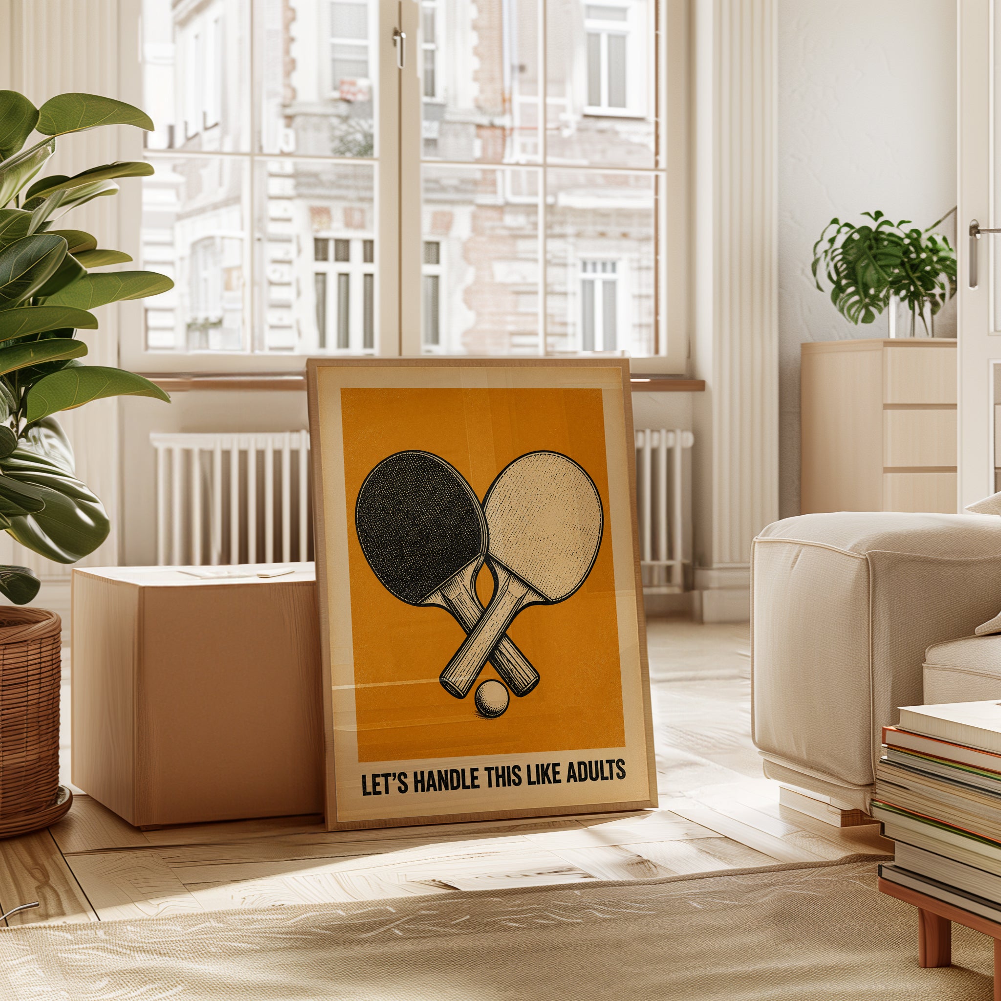 Ping Pong Wall Art – Table Tennis Print - interior