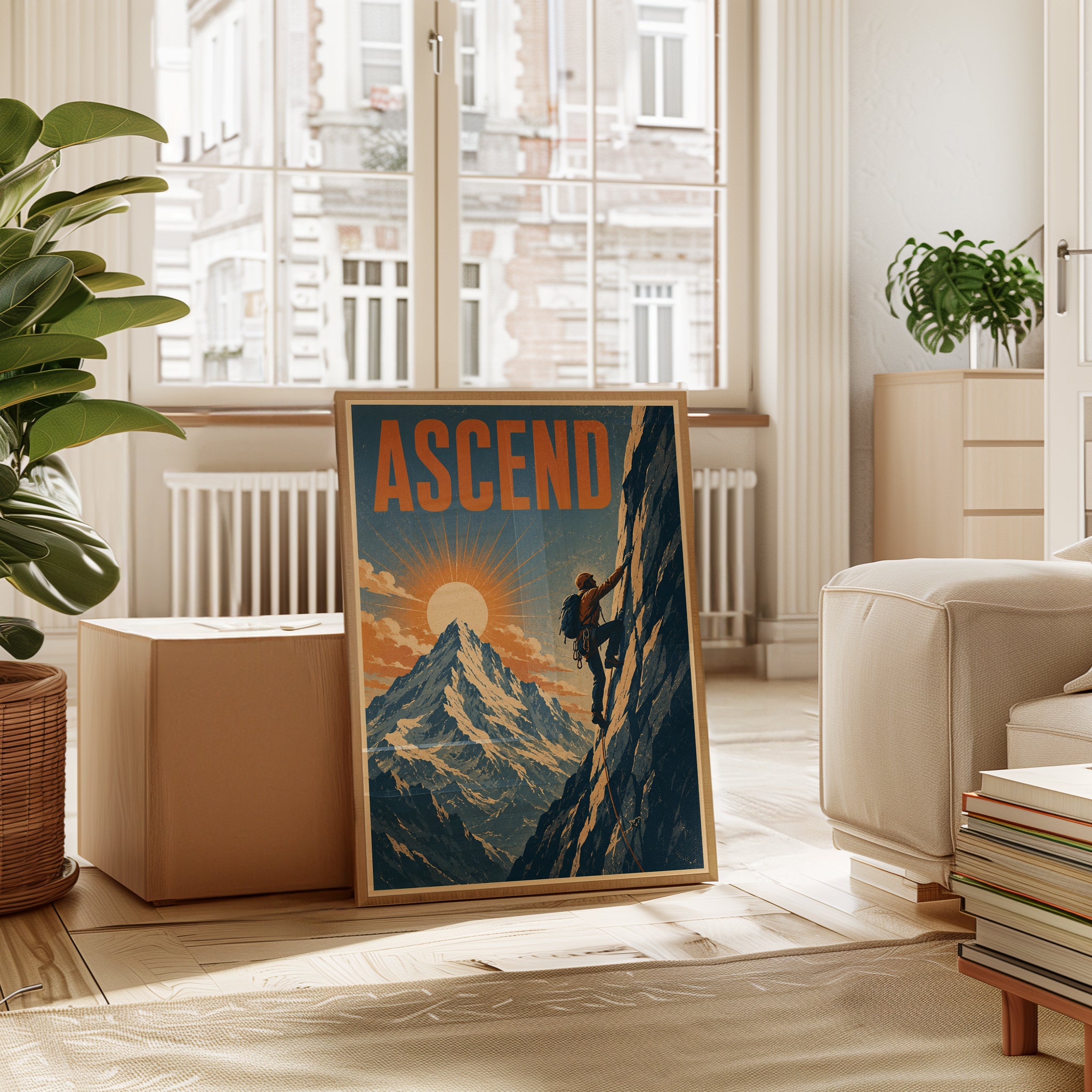 Mountain Climbing Poster – Motivational Wall Art - interior