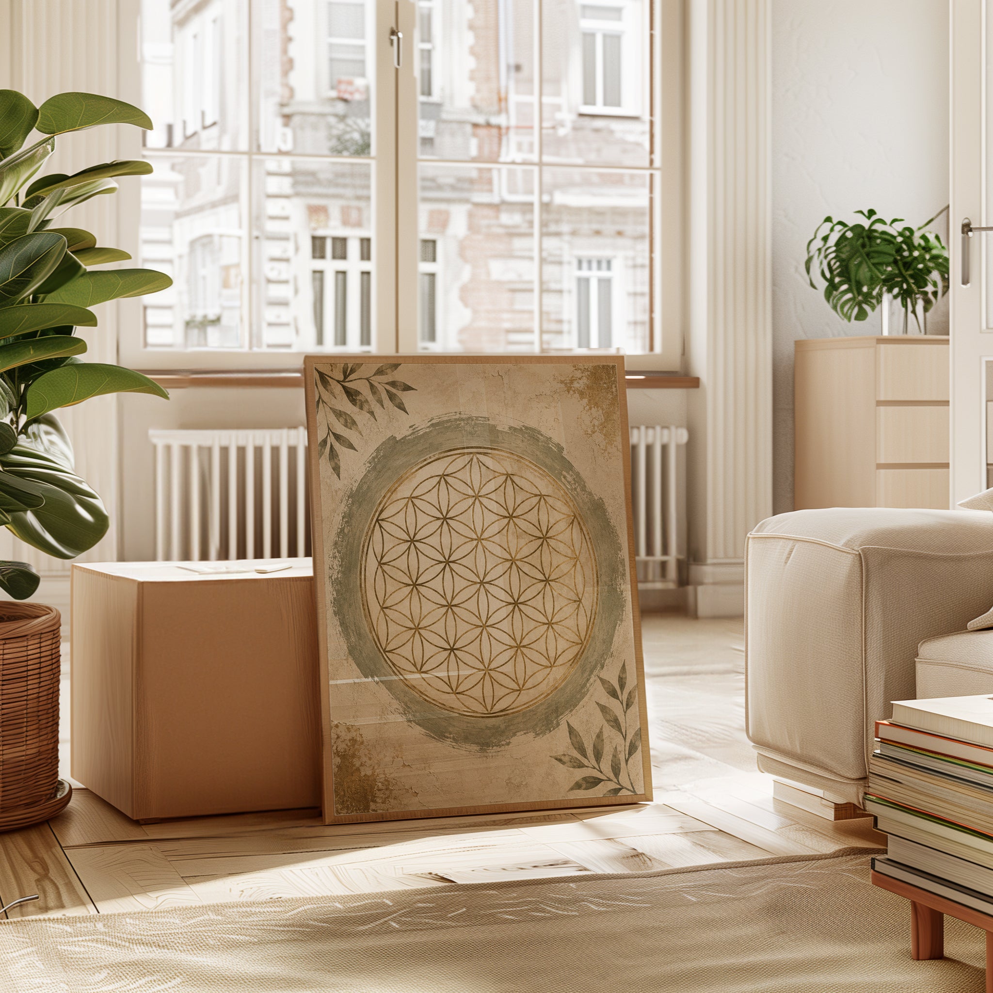 Sacred Geometry Wall Art – Flower of Life Print - interior