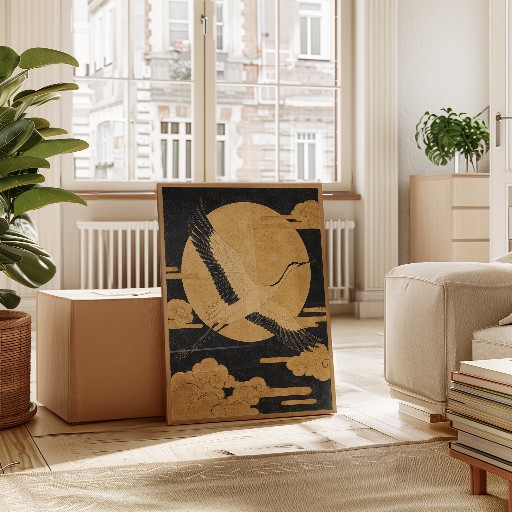Japanese Crane Print - interior
