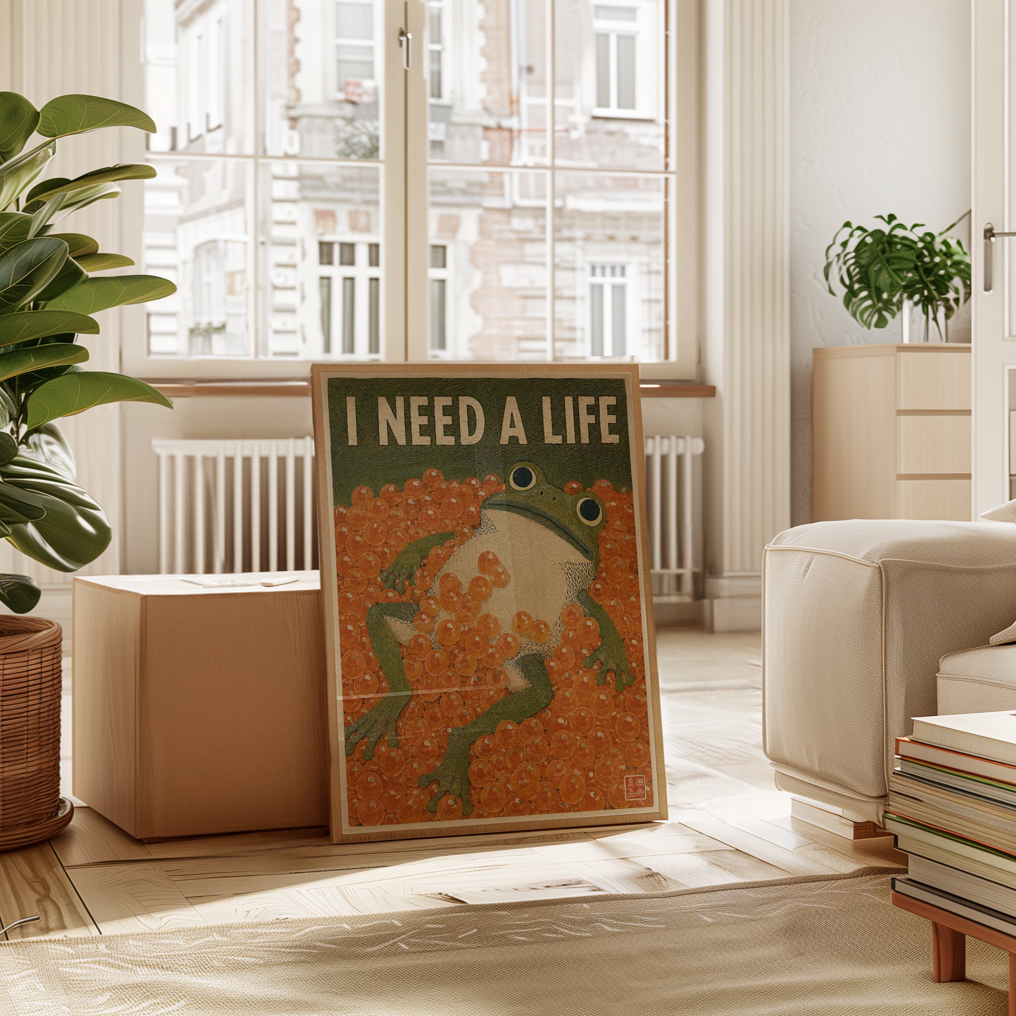 Funny Frog Art Print - interior